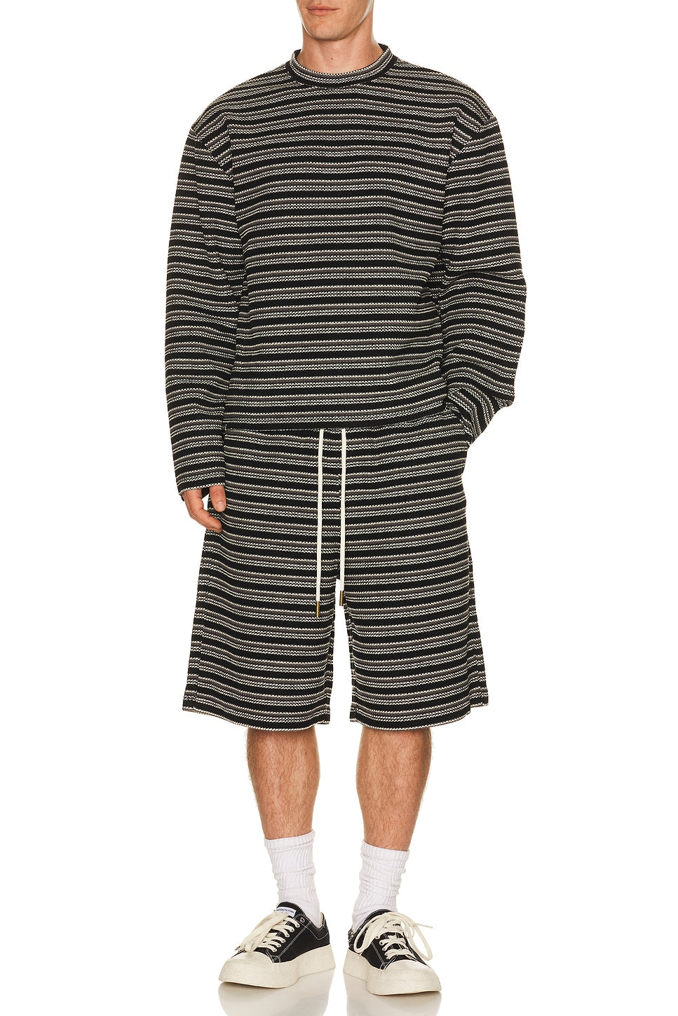Honor The Gift Speak Striped Short Black - Im Your Wardrobe