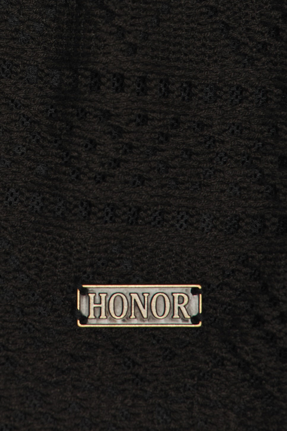 Honor The Gift Pointelle Crochet Drawcord 7" Short Black - Im Your Wardrobe