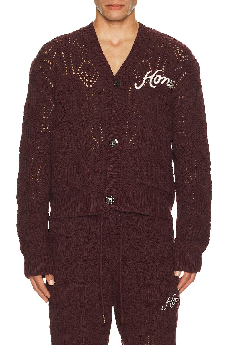 Honor The Gift Cable Cardigan Berry - Im Your Wardrobe