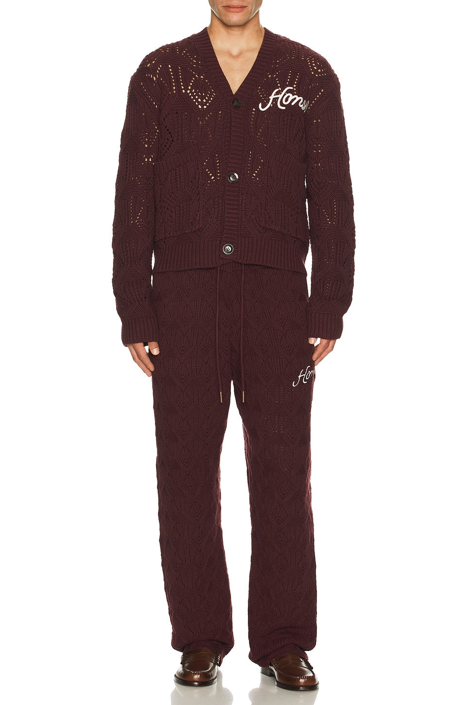 Honor The Gift Cable Cardigan Berry - Im Your Wardrobe