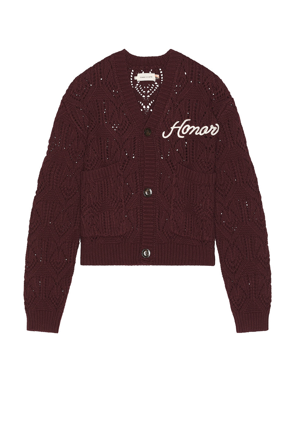 Honor The Gift Cable Cardigan Berry - Im Your Wardrobe
