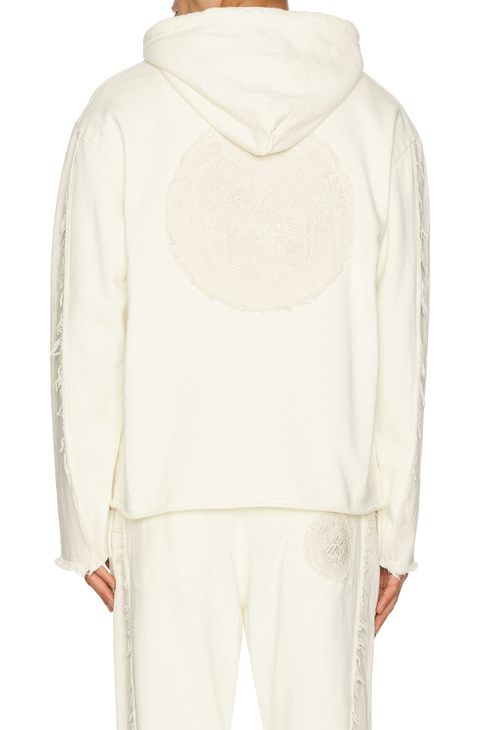 Honor The Gift Denim Panel Hoodie Bone - Im Your Wardrobe