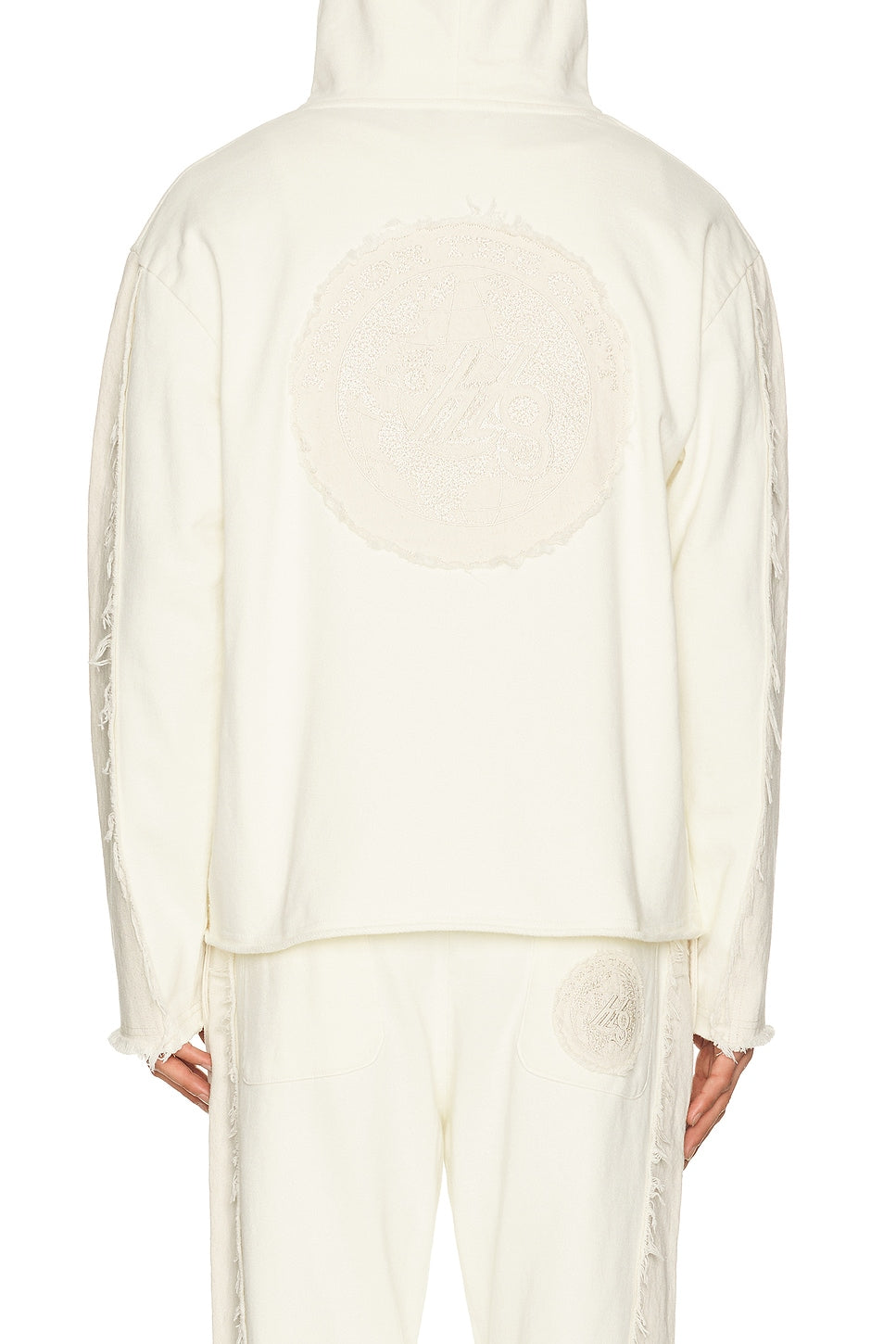 Honor The Gift Denim Panel Hoodie Bone - Im Your Wardrobe