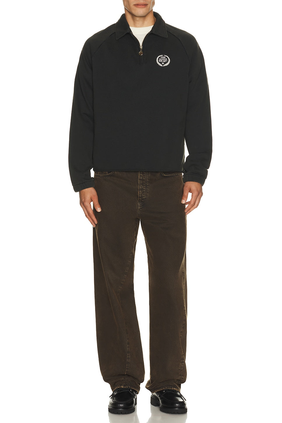 Honor The Gift Vintage Terry Quarter Zip Vintage Black - Im Your Wardrobe