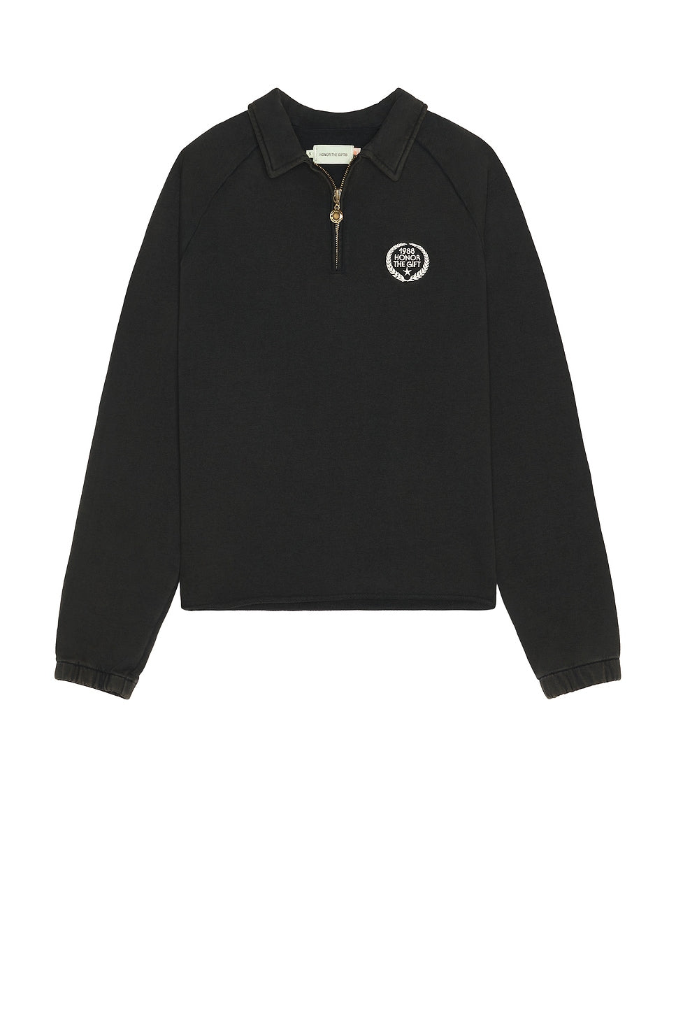 Honor The Gift Vintage Terry Quarter Zip Vintage Black - Im Your Wardrobe