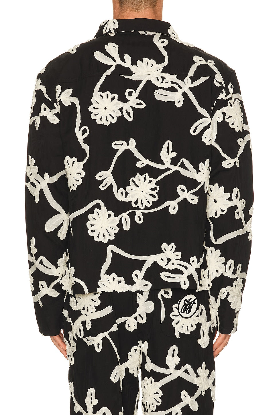 Honor The Gift Floral Ribbon Button Up Black - Im Your Wardrobe