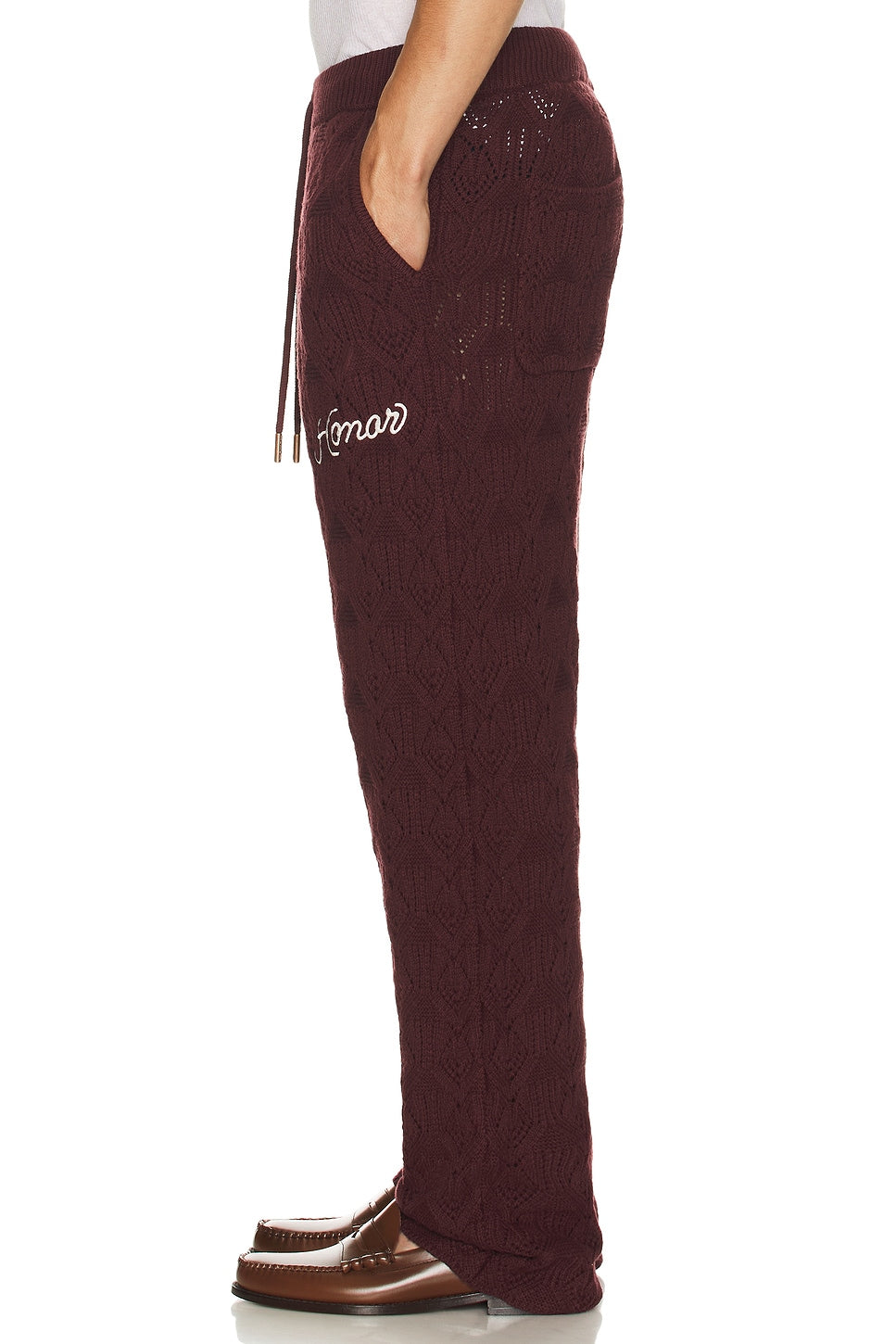 Honor The Gift Cable Knit Pant Berry - Im Your Wardrobe