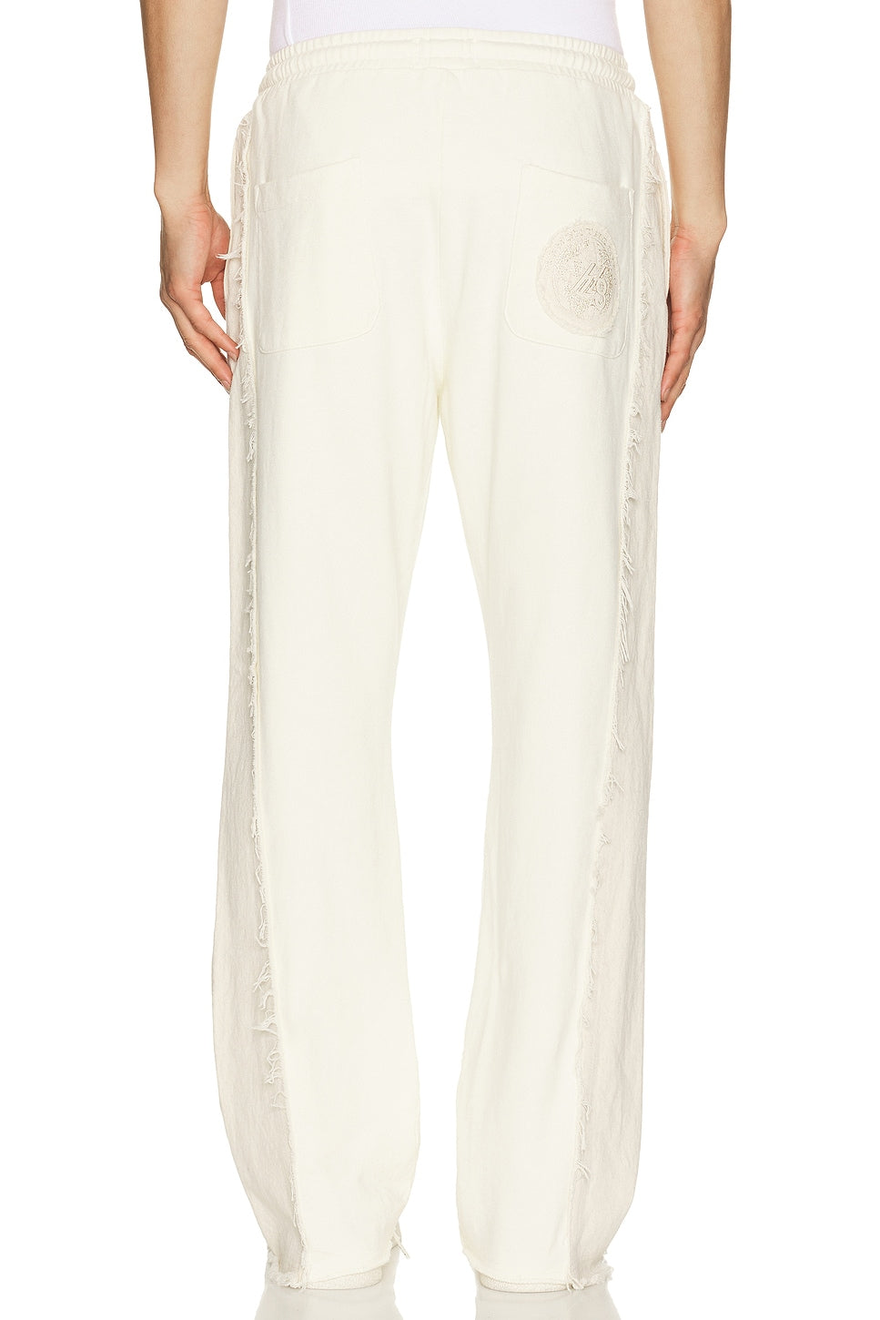 Honor The Gift Denim Panel Flare Sweatpant Bone - Im Your Wardrobe