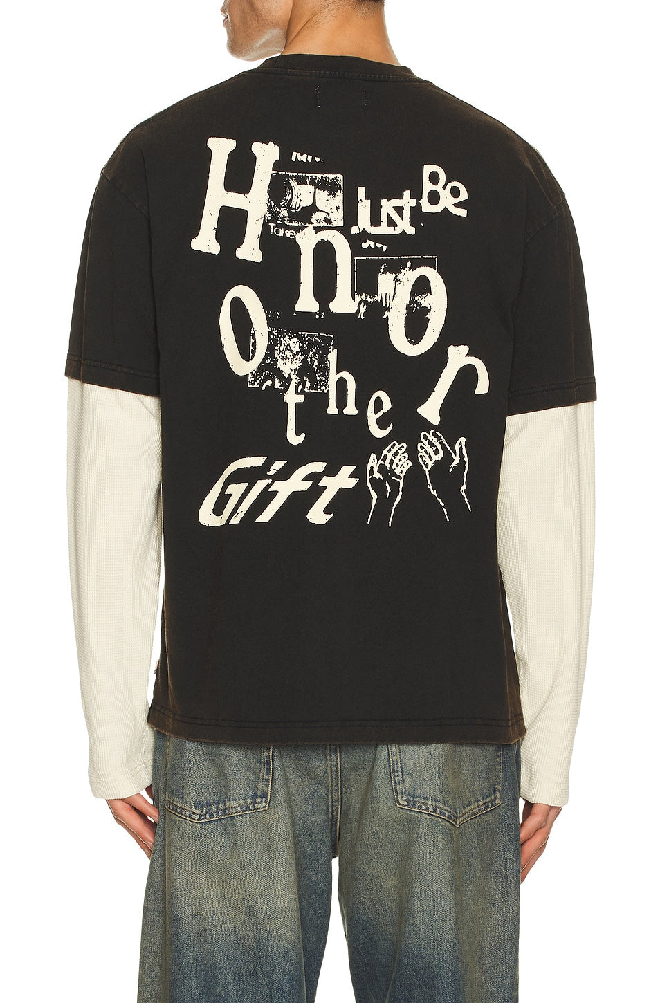 Honor The Gift Just Be Long Sleeve Tee Black - Im Your Wardrobe