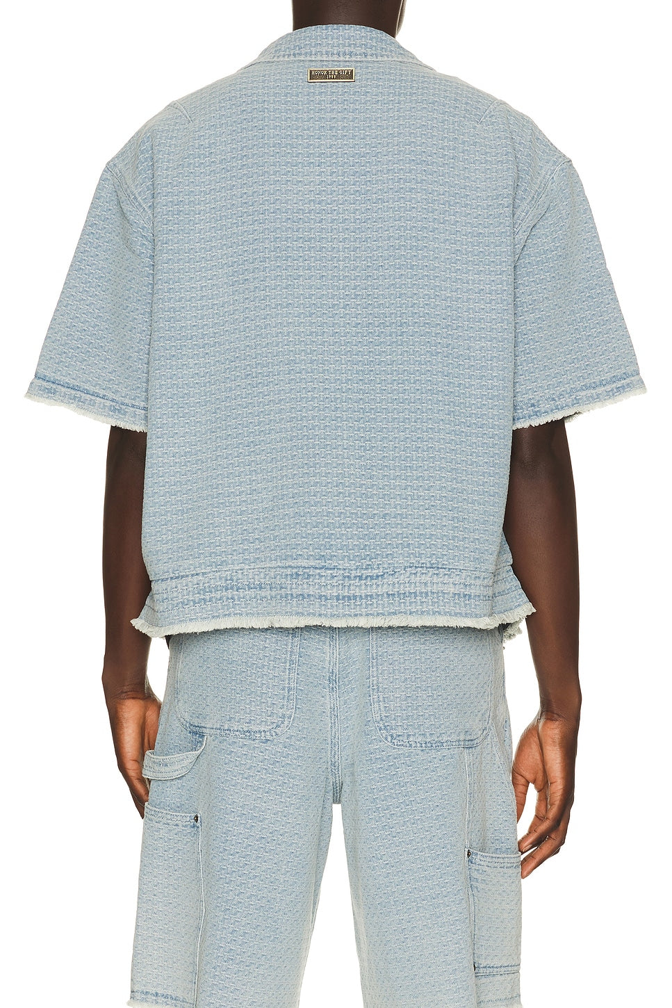 Honor The Gift Vintage Indigo Zip Front Short Sleeve Light Indigo - Im Your Wardrobe