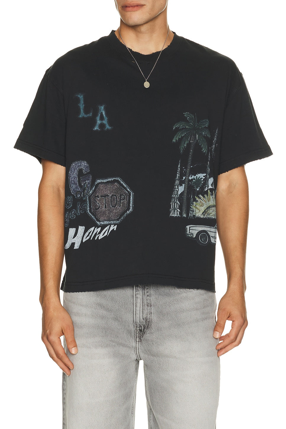 Honor The Gift All Over Los Angeles Tee Black - Im Your Wardrobe