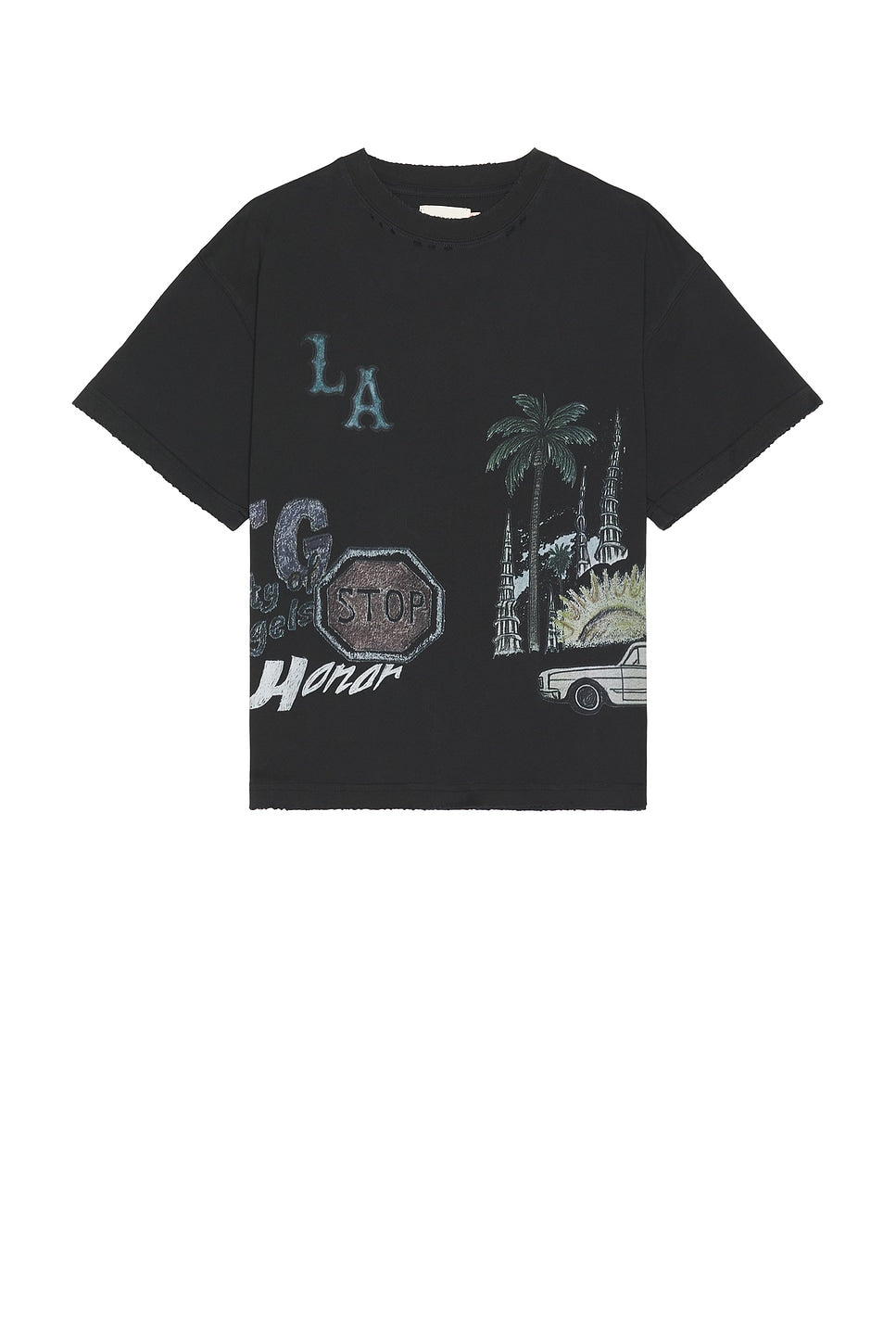Honor The Gift All Over Los Angeles Tee Black - Im Your Wardrobe
