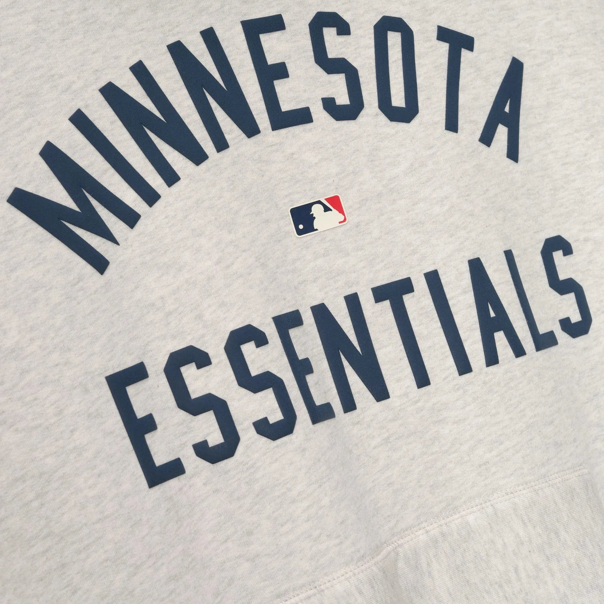 Fear of God Essentials Twins Sport Hoodie Oatmeal Heather/Midnight Navy