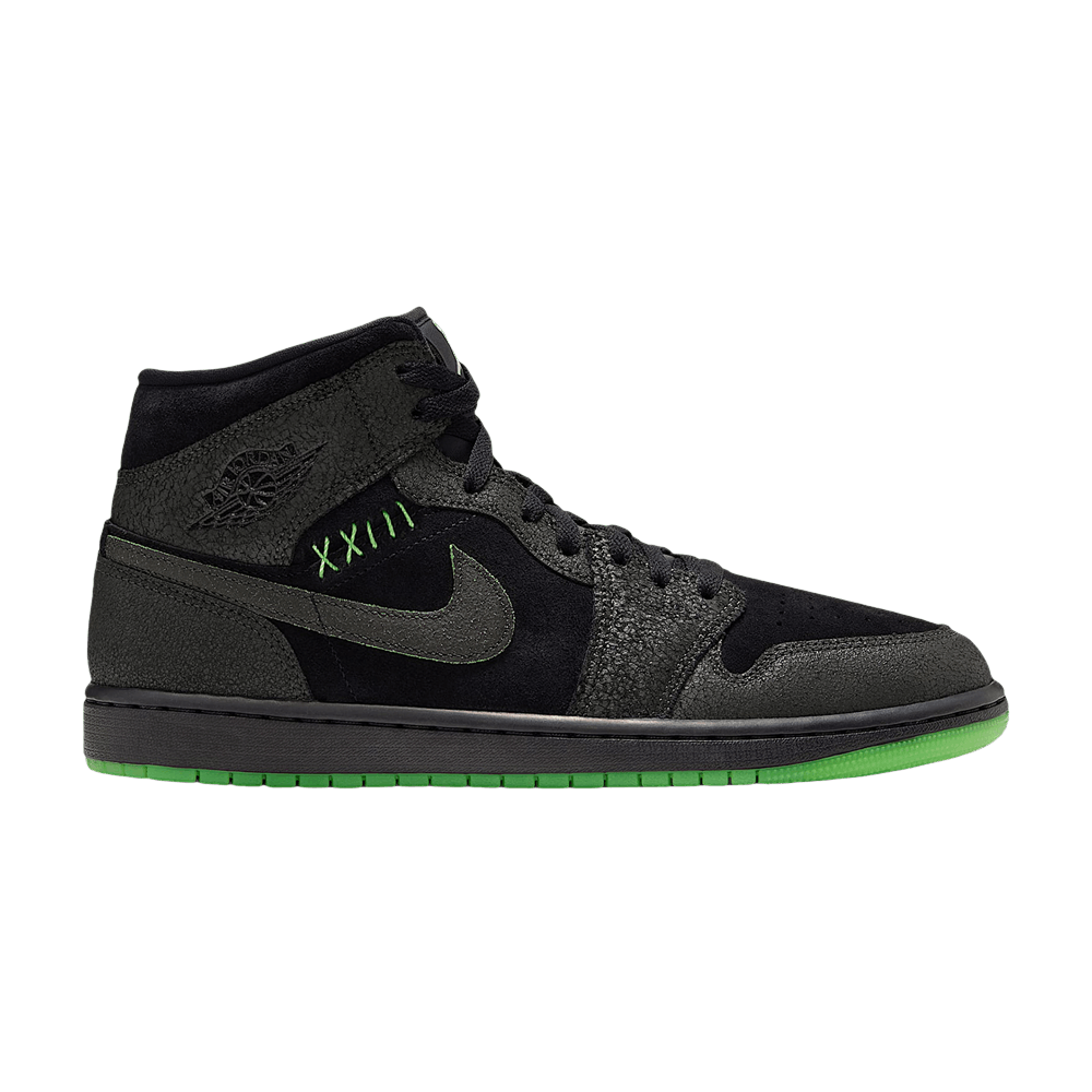 Jordan 1 Mid SE Black Sequoia Scream Green
