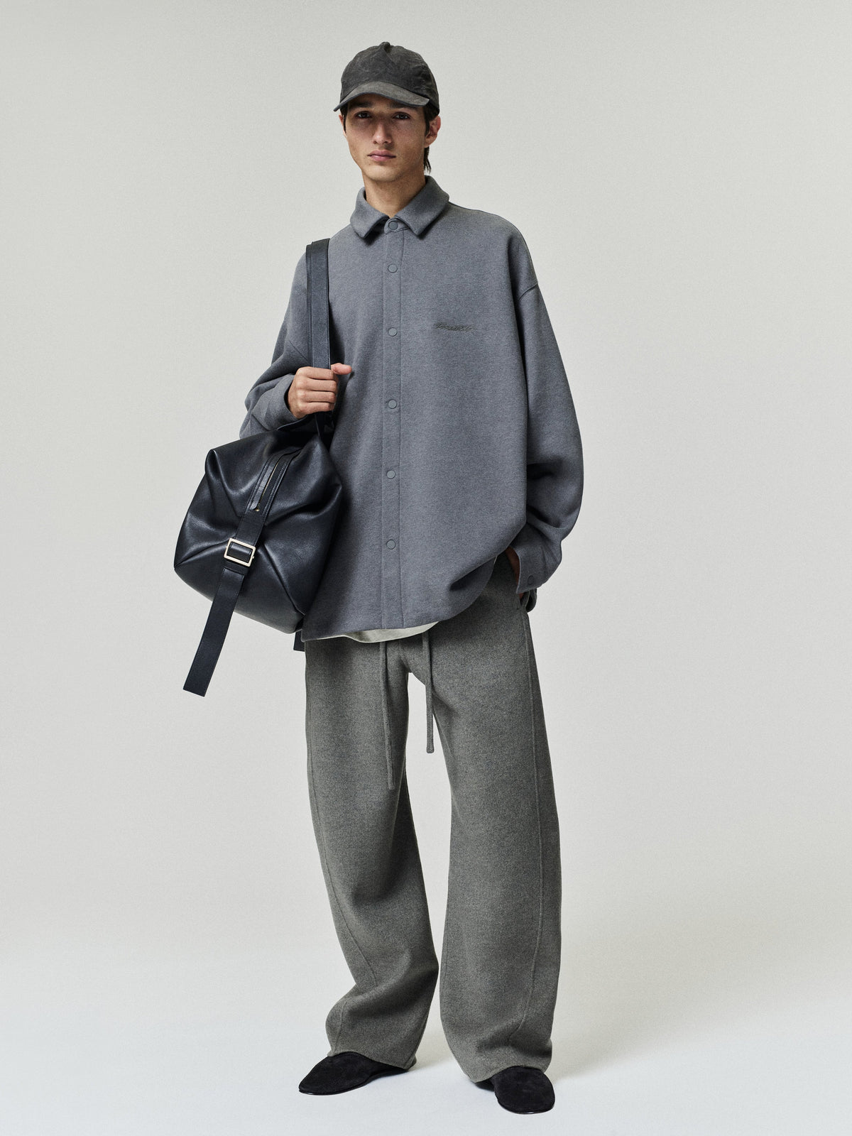 Fear of God Essentials Fleece Overshirt Ash Heather