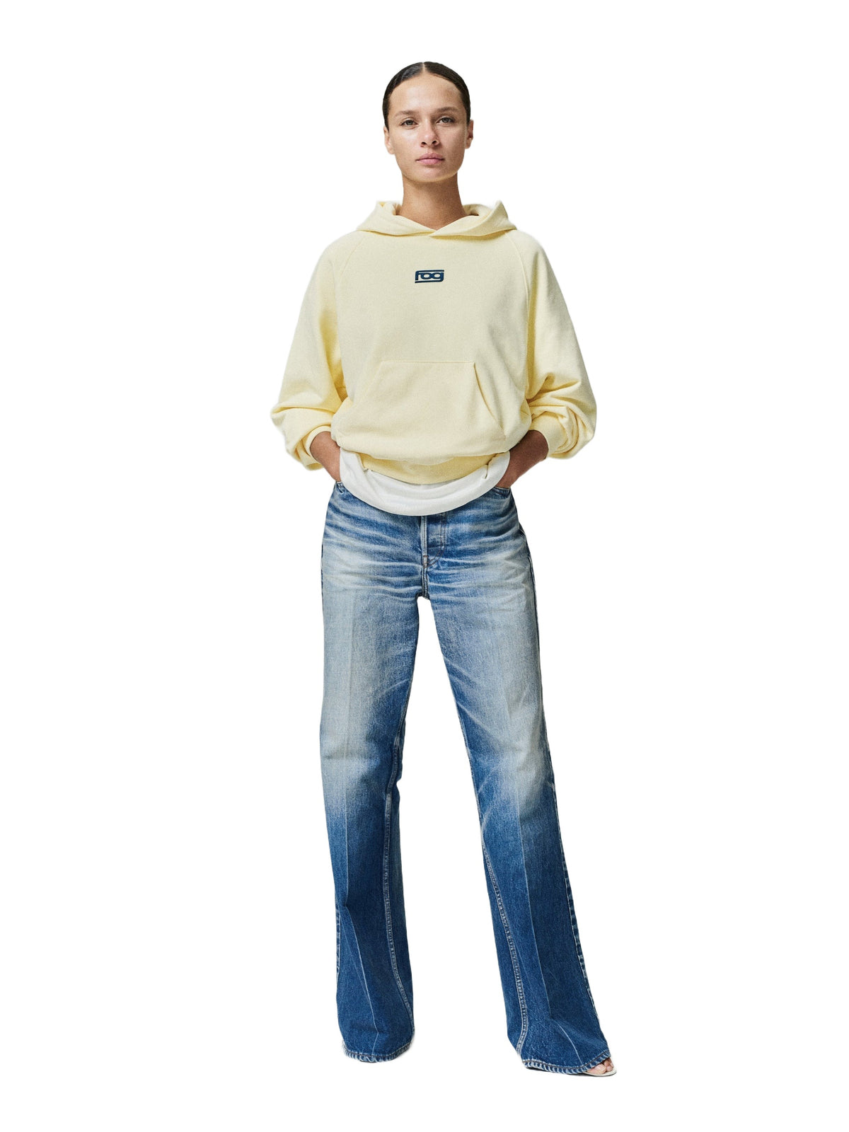 Fear of God Essentials Women's Classic Raglan Hoodie Washed Sulphur