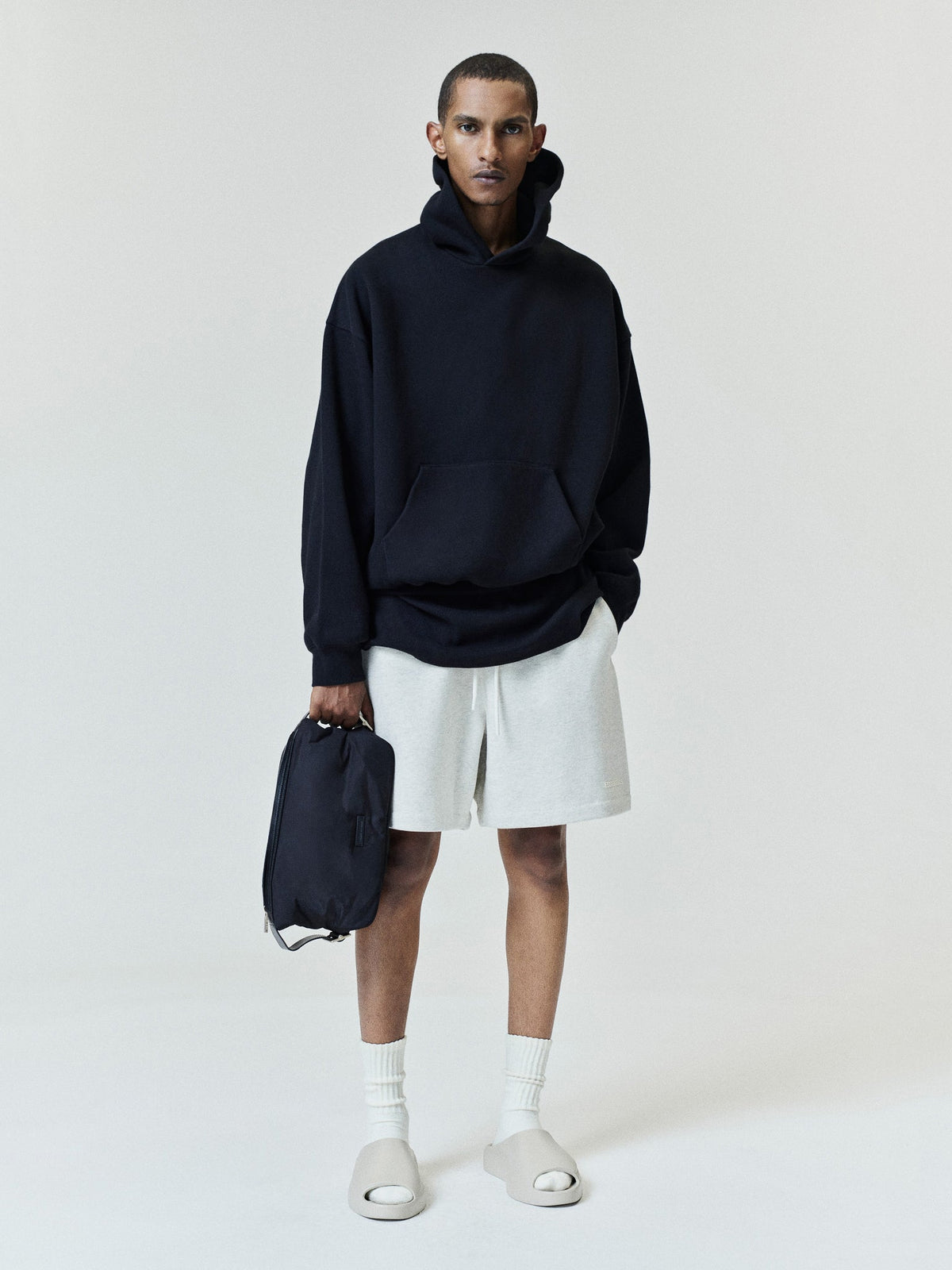 Fear of God Essentials FW26 Classic Back Logo Hoodie Black - Im Your Wardrobe