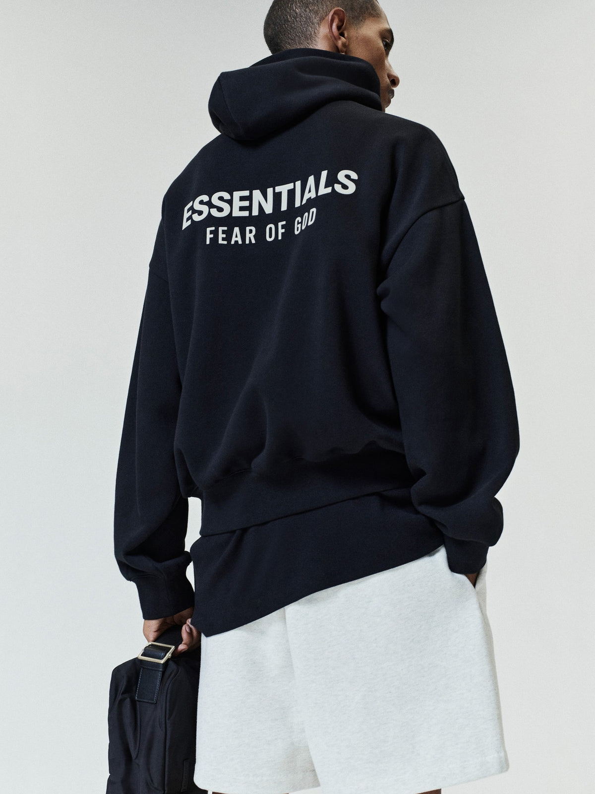 Fear of God Essentials FW26 Classic Back Logo Hoodie Black - Im Your Wardrobe