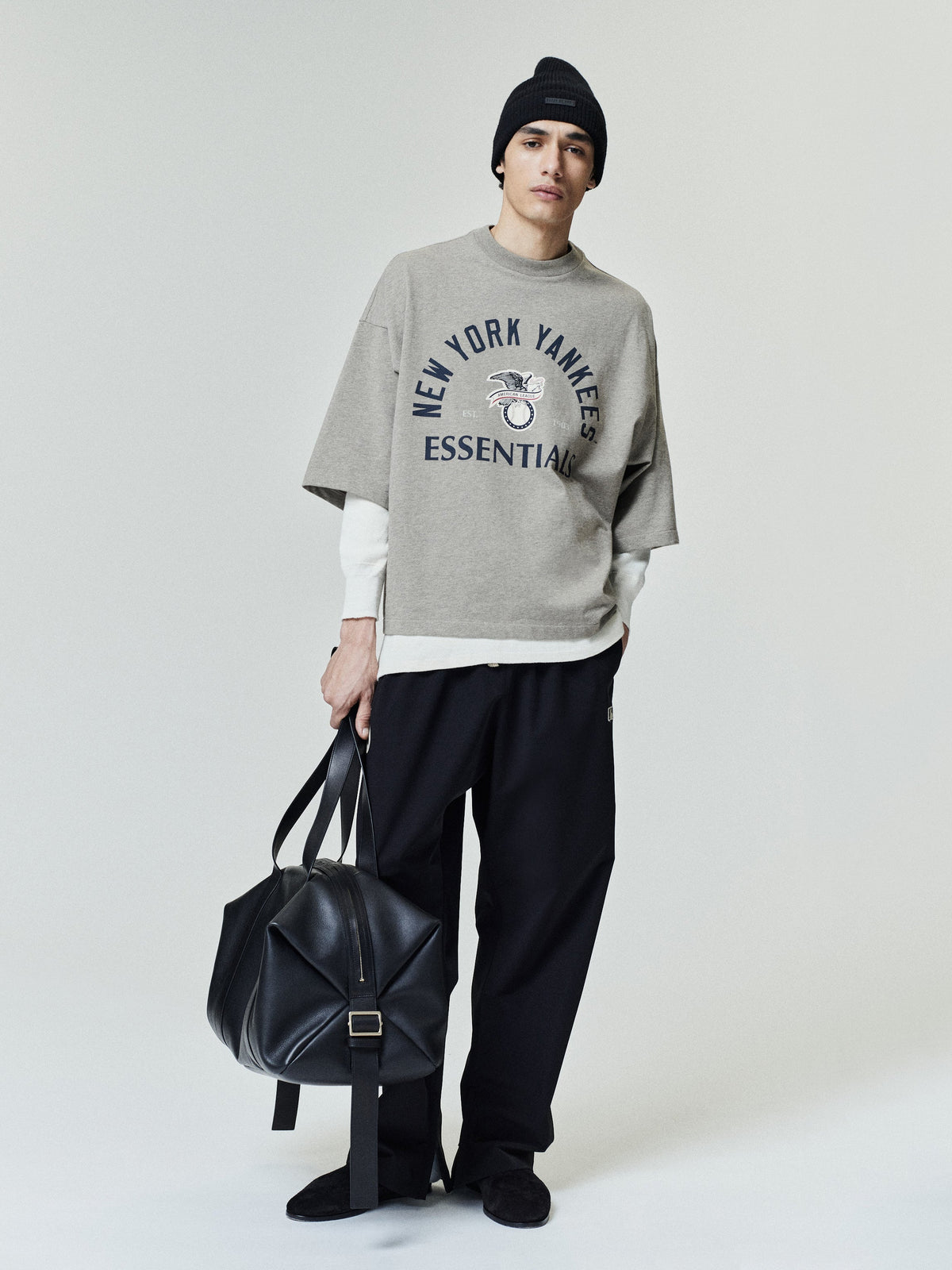 Fear of God Essentials Yankees American League Merch Tee Homestead Heather - Im Your Wardrobe