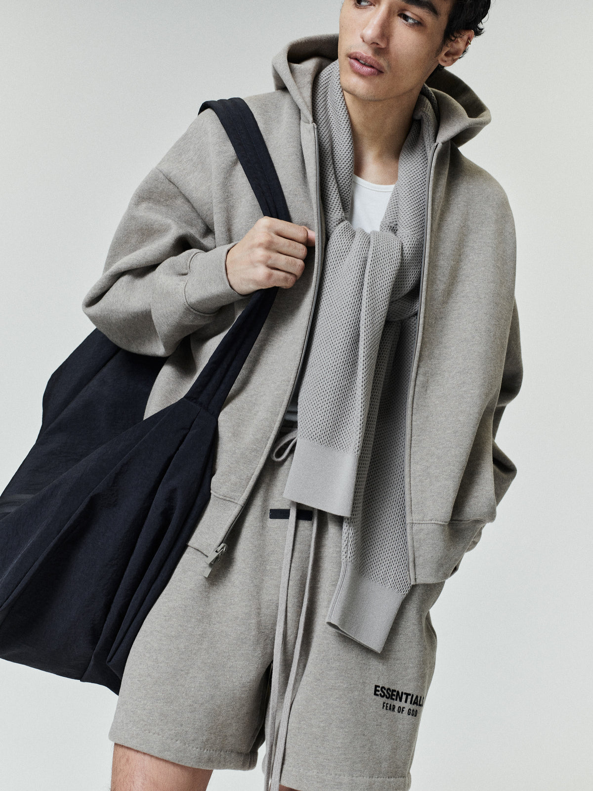 Fear of God Essentials SS26 Classic Zip-Up Hoodie Homestead Heather - Im Your Wardrobe