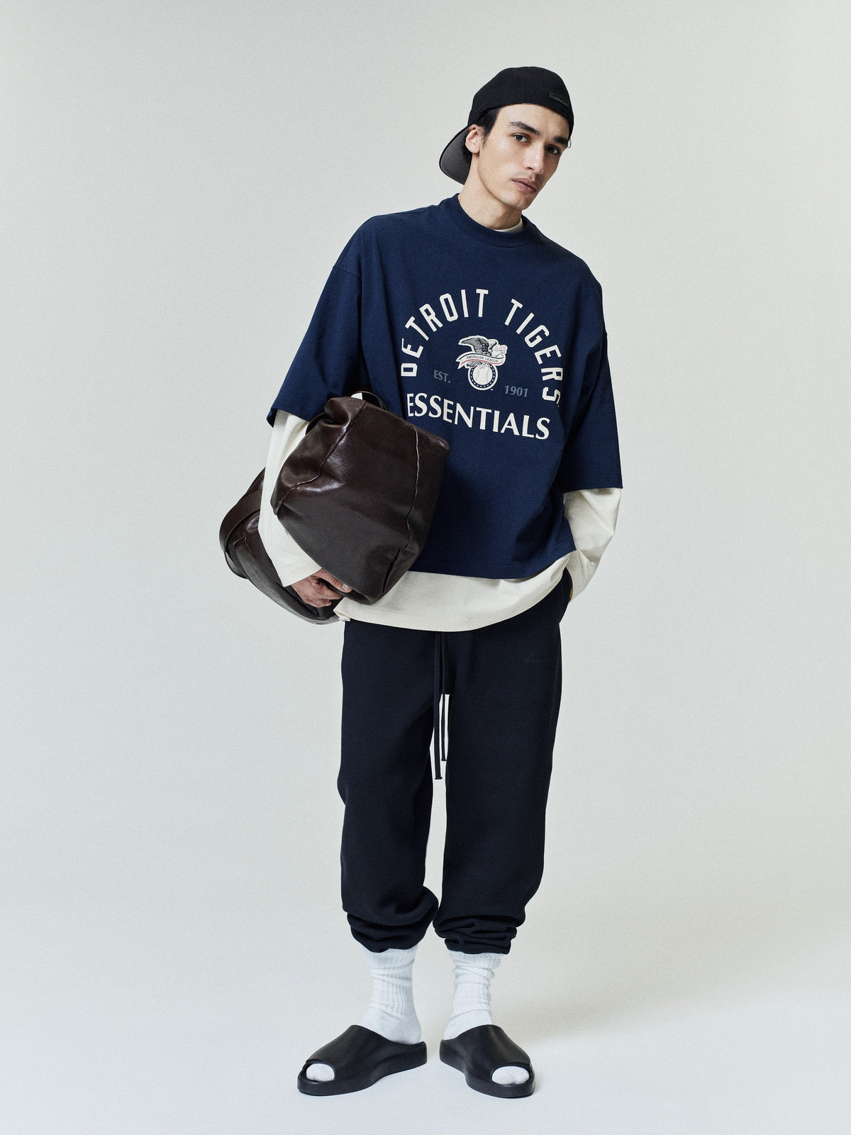 Fear of God Essentials Tigers American League Merch Tee Dark Sapphire - Im Your Wardrobe