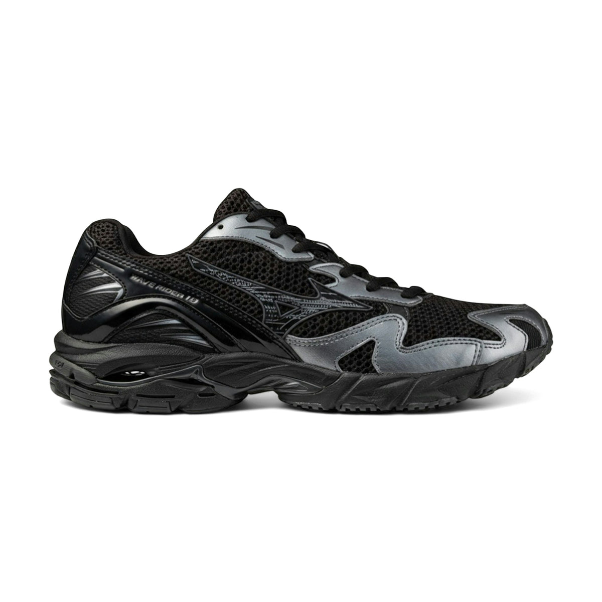 Mizuno Wave Rider 10 Black Metallic Grey front