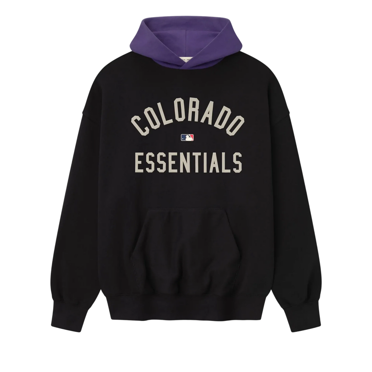 Fear of God Essentials Rockies Sport Hoodie Vintage Black/Purple Reign