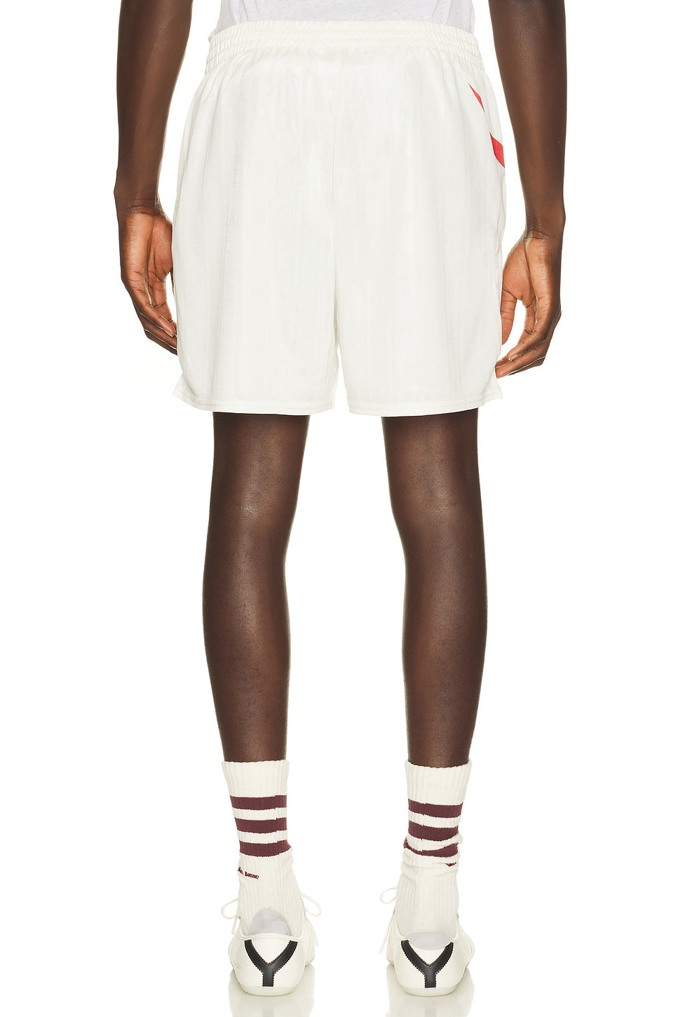 Represent Printed Spike Football Shorts Flat White - Im Your Wardrobe