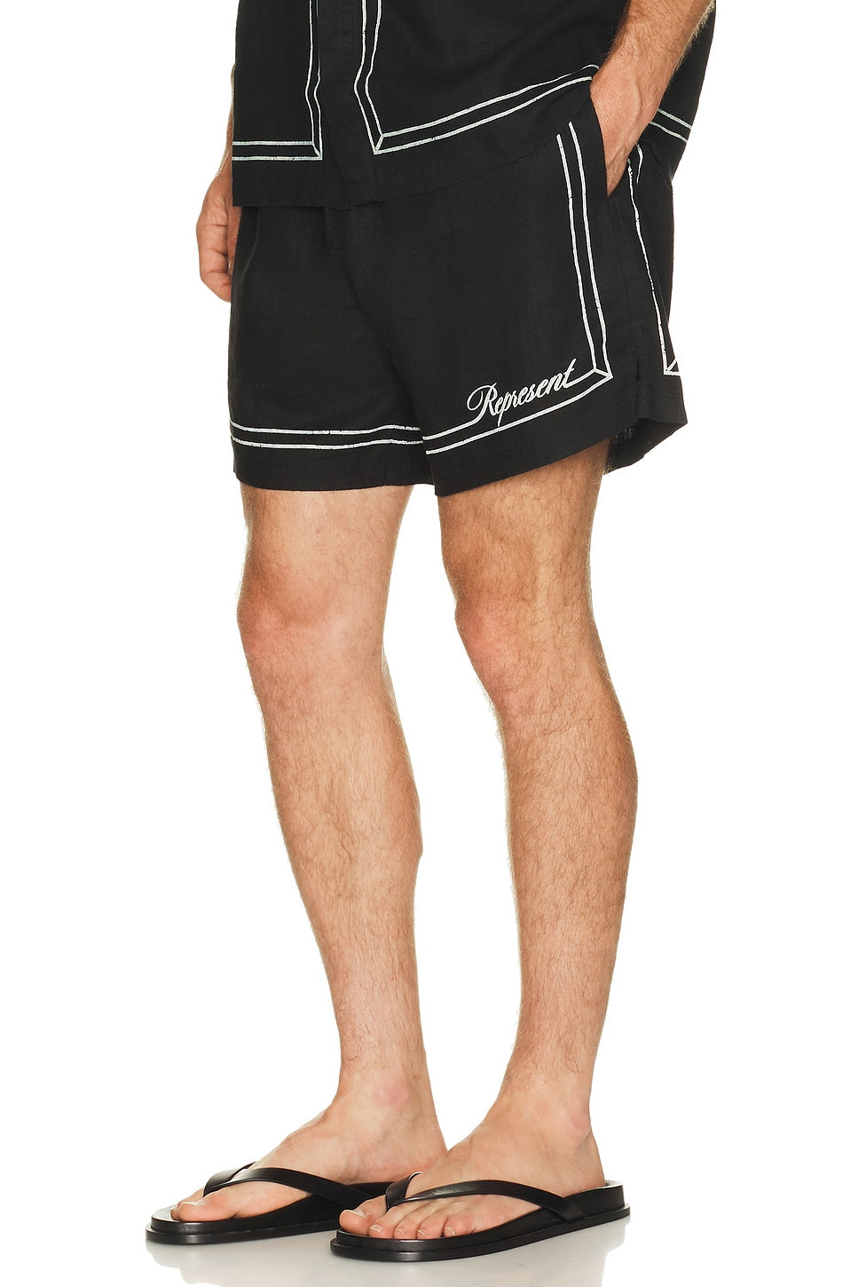 Represent Border Short Jet Black - Im Your Wardrobe