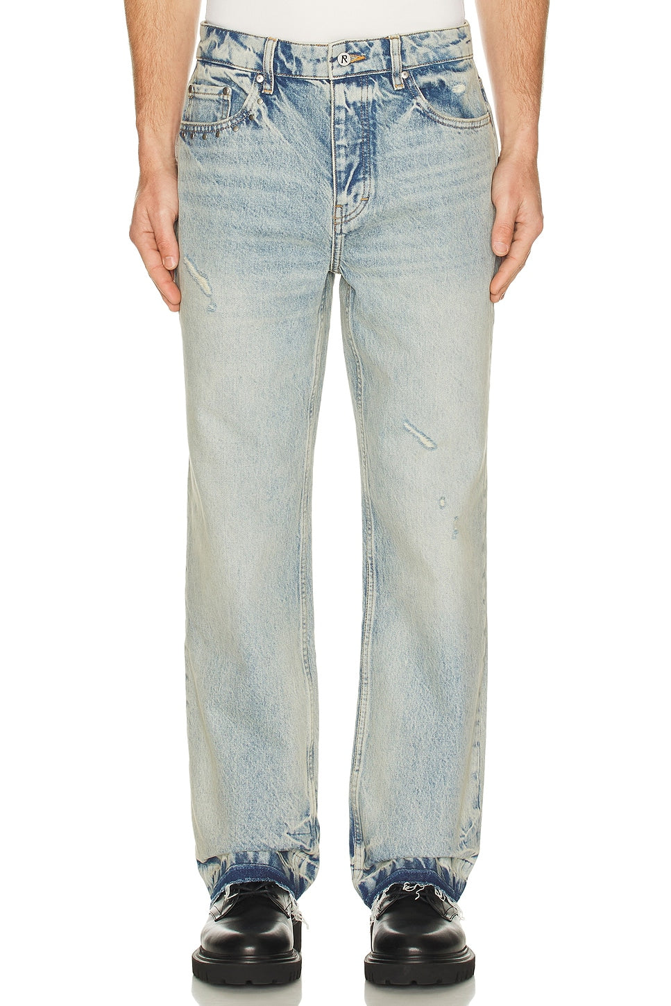 Represent x Guns N' Roses Denim Jeans Light Vintage Blue - Im Your Wardrobe