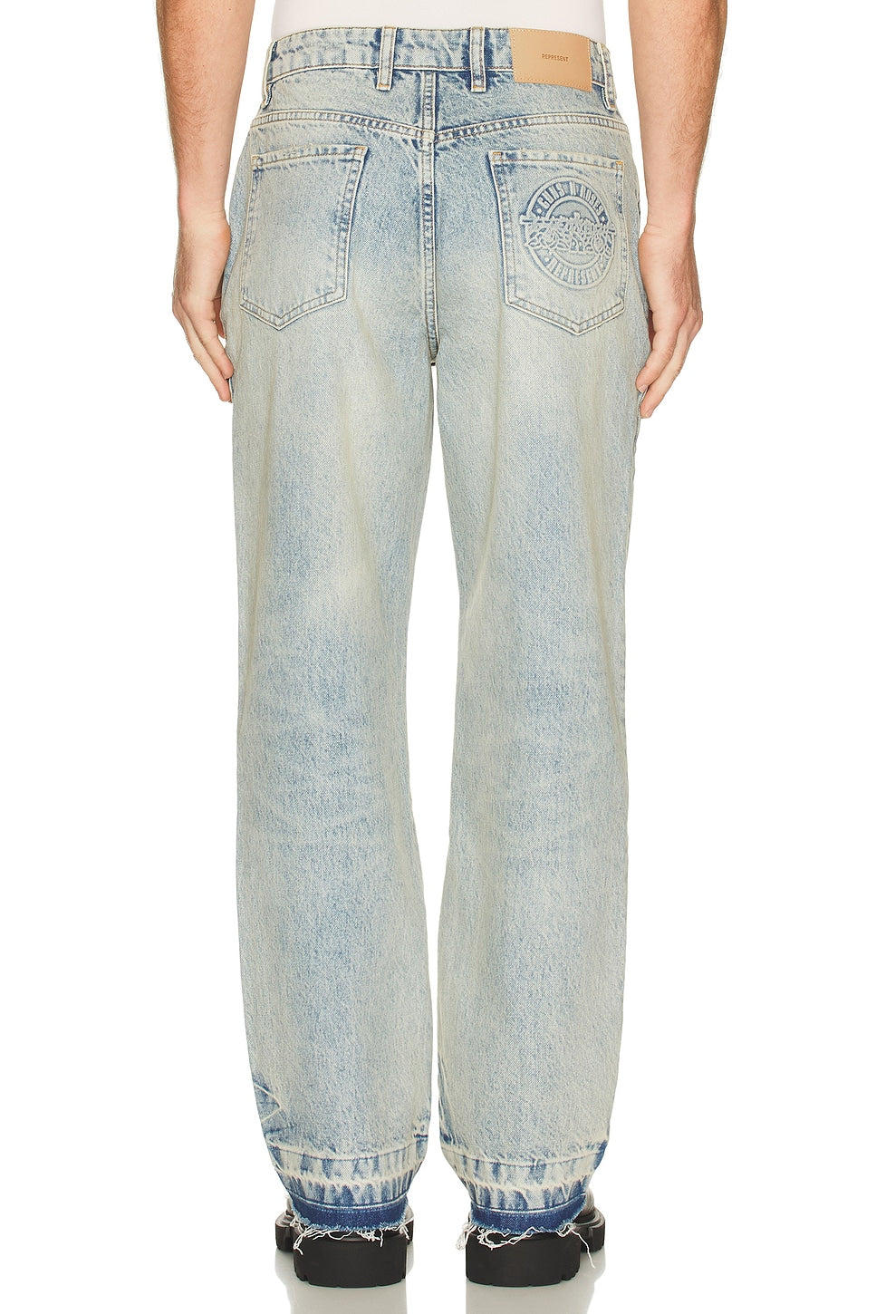 Represent x Guns N' Roses Denim Jeans Light Vintage Blue - Im Your Wardrobe