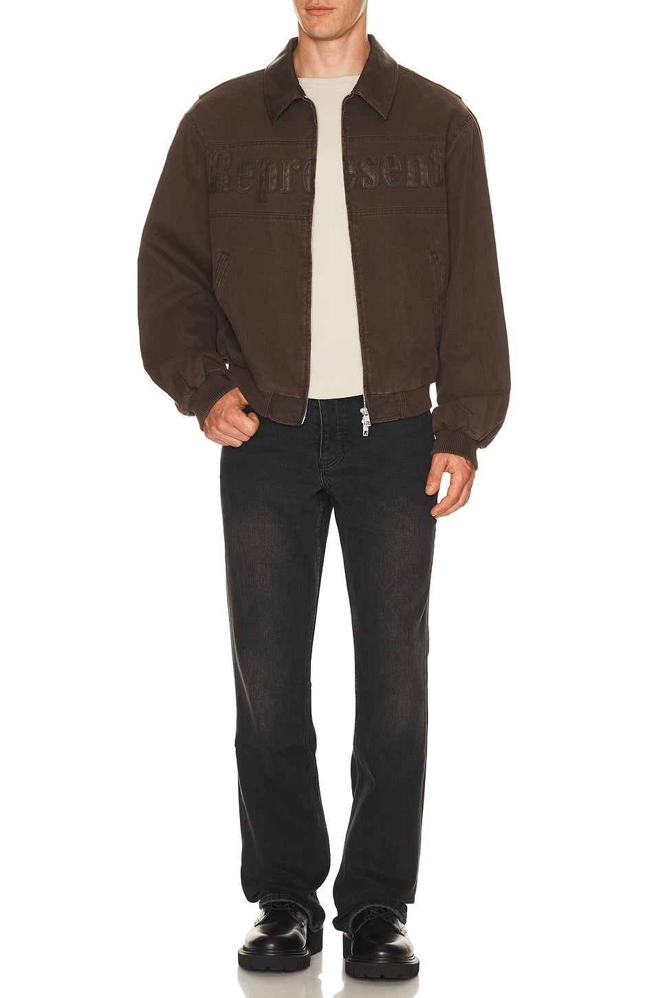 Represent Bootcut Denim Jeans Aged Black - Im Your Wardrobe