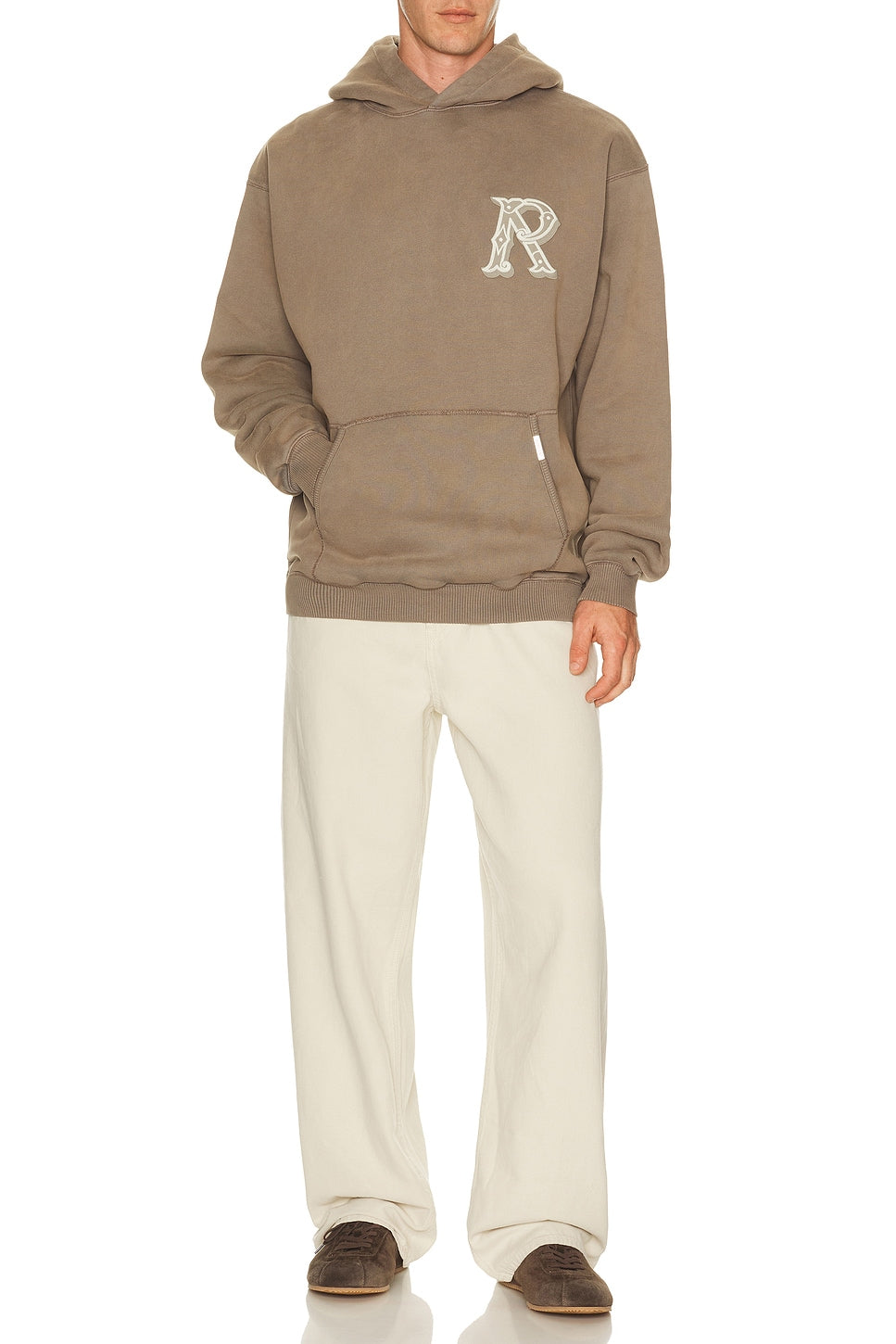 Represent Western Initial Hoodie Dusty Brown - Im Your Wardrobe