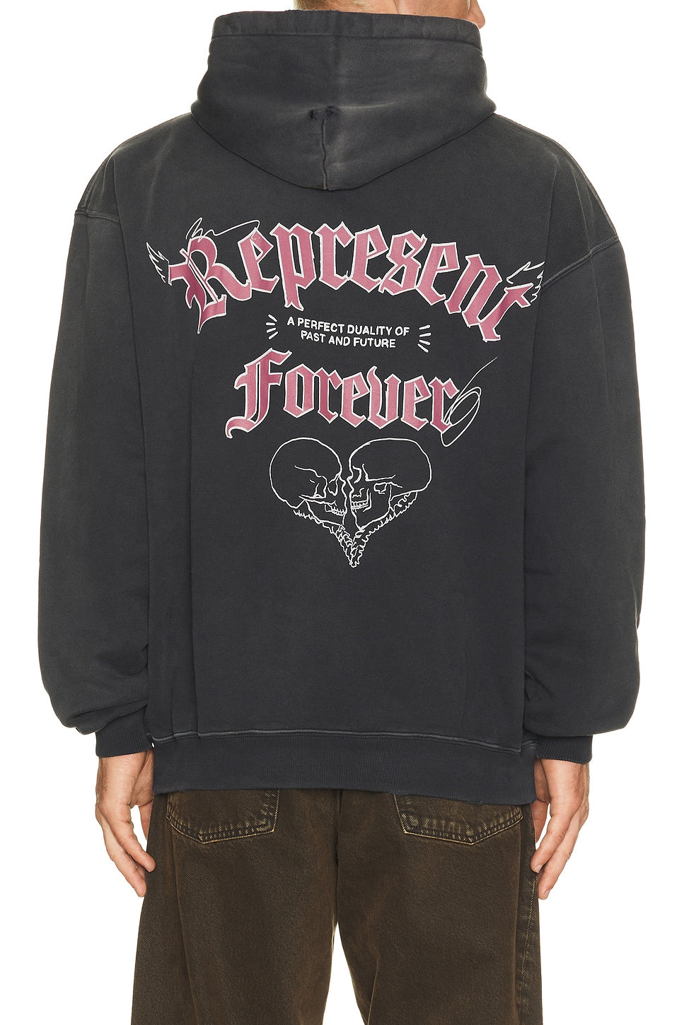 Represent Duality Hoodie Washed Black - Im Your Wardrobe