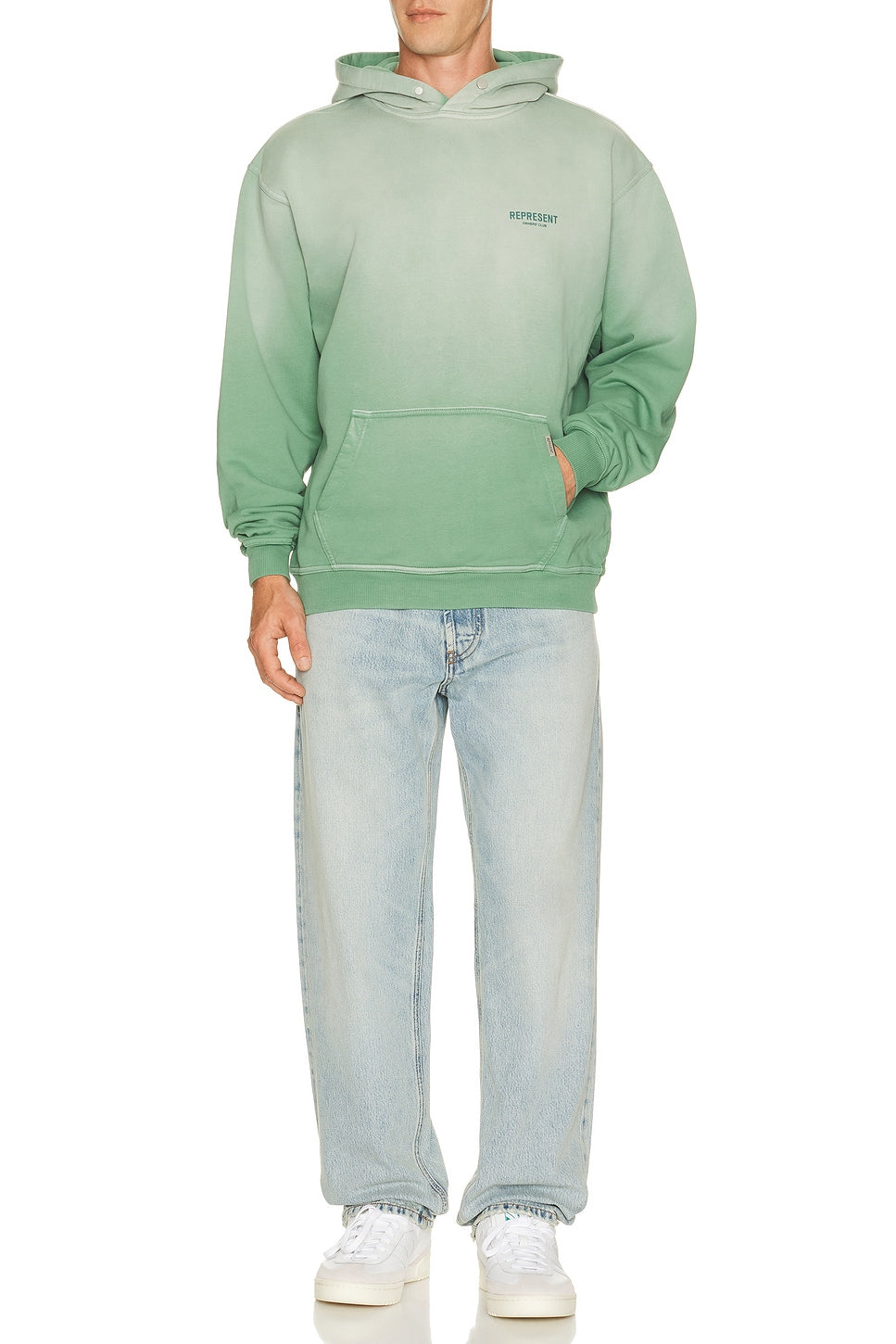 Represent Owners Club Hoodie Washed Aloe - Im Your Wardrobe