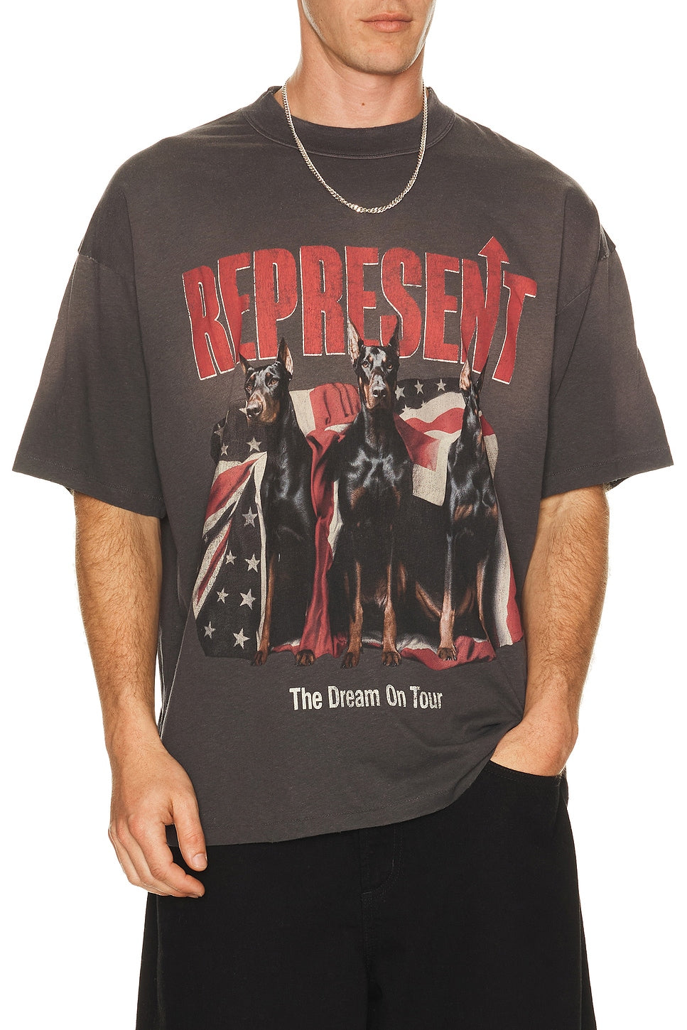 Represent Dream On Tour Tee Sun Fade Grey - Im Your Wardrobe