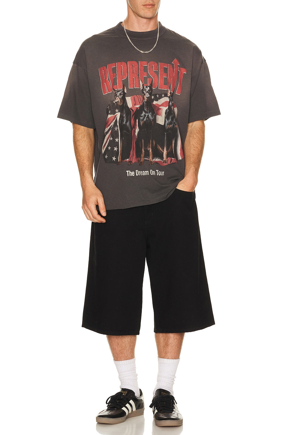 Represent Dream On Tour Tee Sun Fade Grey - Im Your Wardrobe