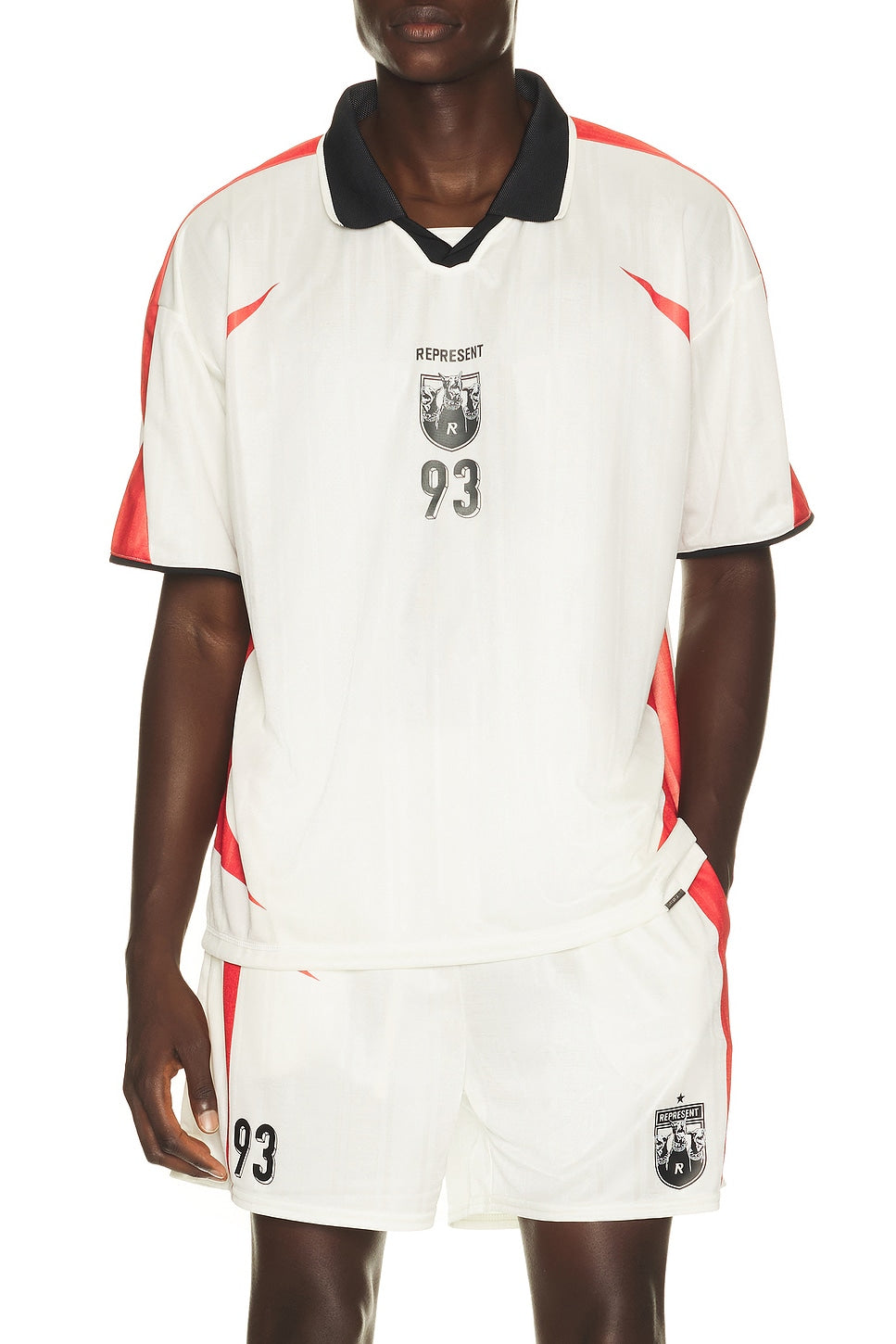 Represent Spike Football Top Flat White - Im Your Wardrobe