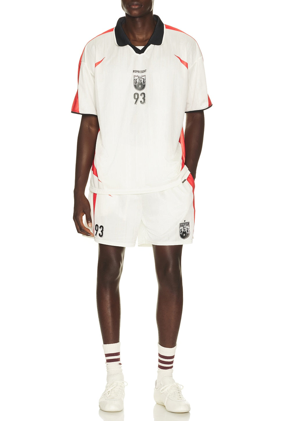 Represent Spike Football Top Flat White - Im Your Wardrobe