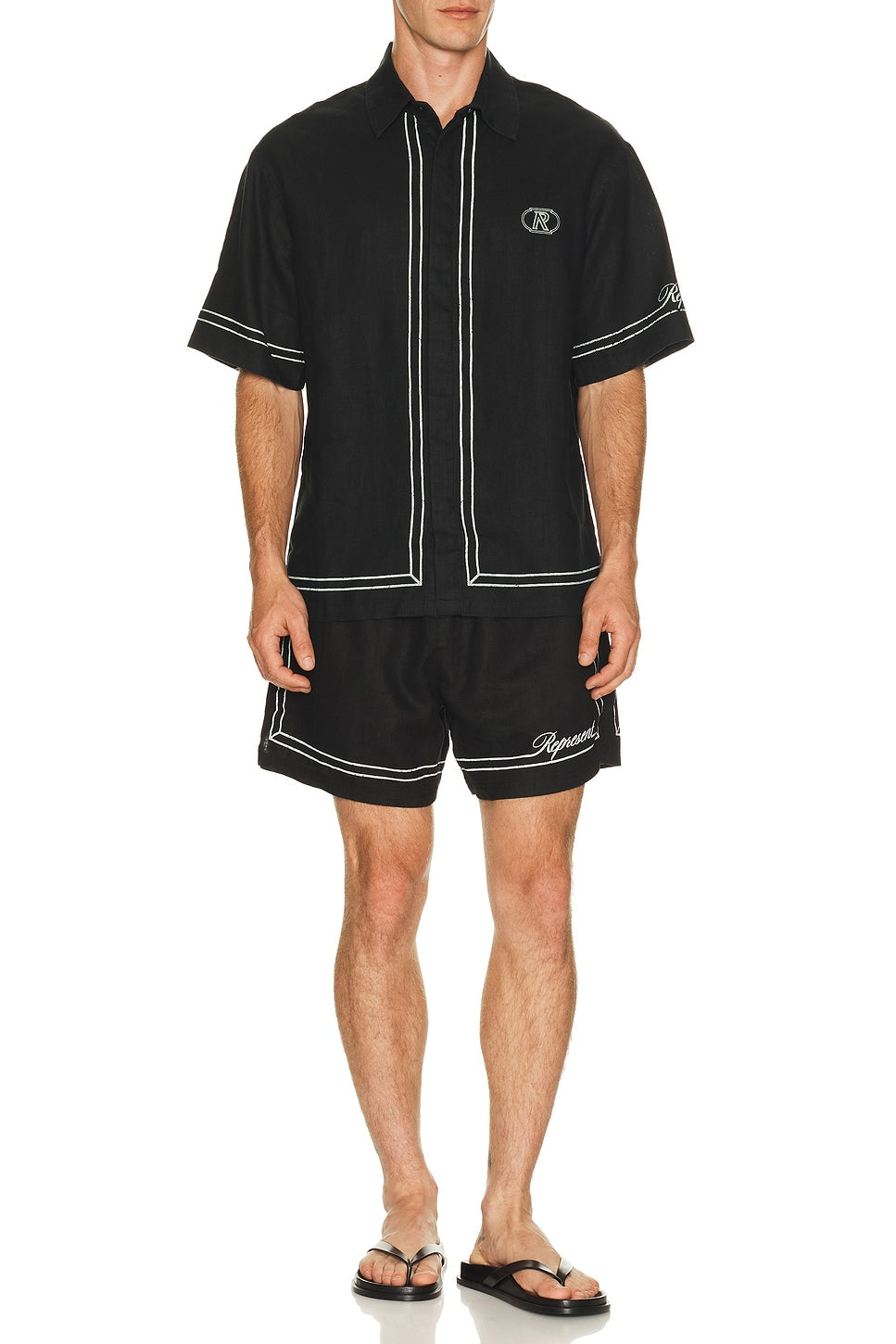 Represent Border Shirt Jet Black - Im Your Wardrobe
