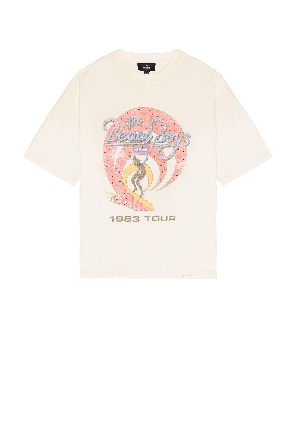 Represent x Beach Boys Tour Tee Shirt Washed Ecru - Im Your Wardrobe
