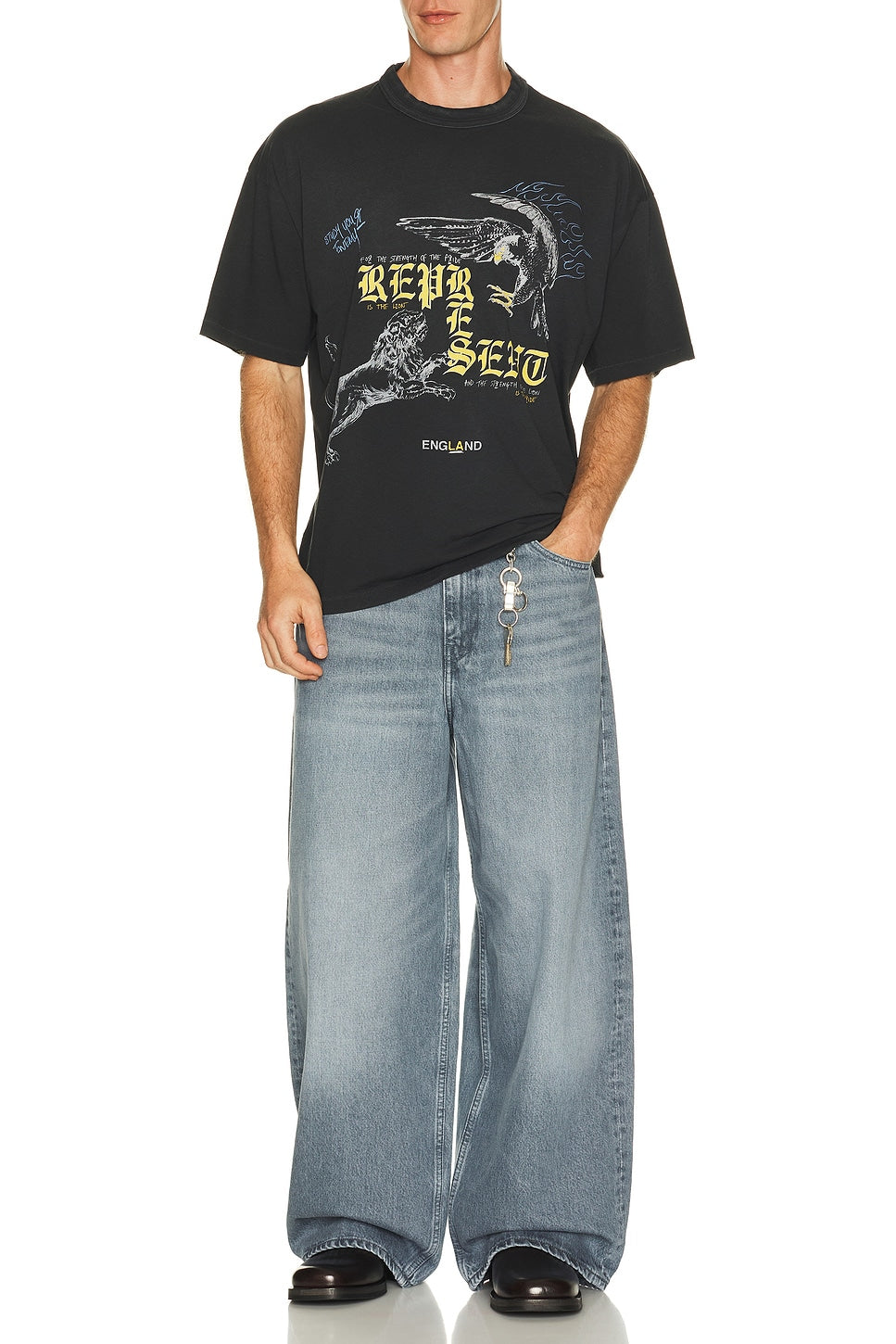 Represent Enemy Tee Washed Black - Im Your Wardrobe