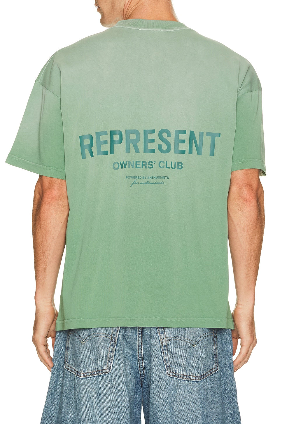 Represent Owners Club Tee Shirt Washed Aloe - Im Your Wardrobe