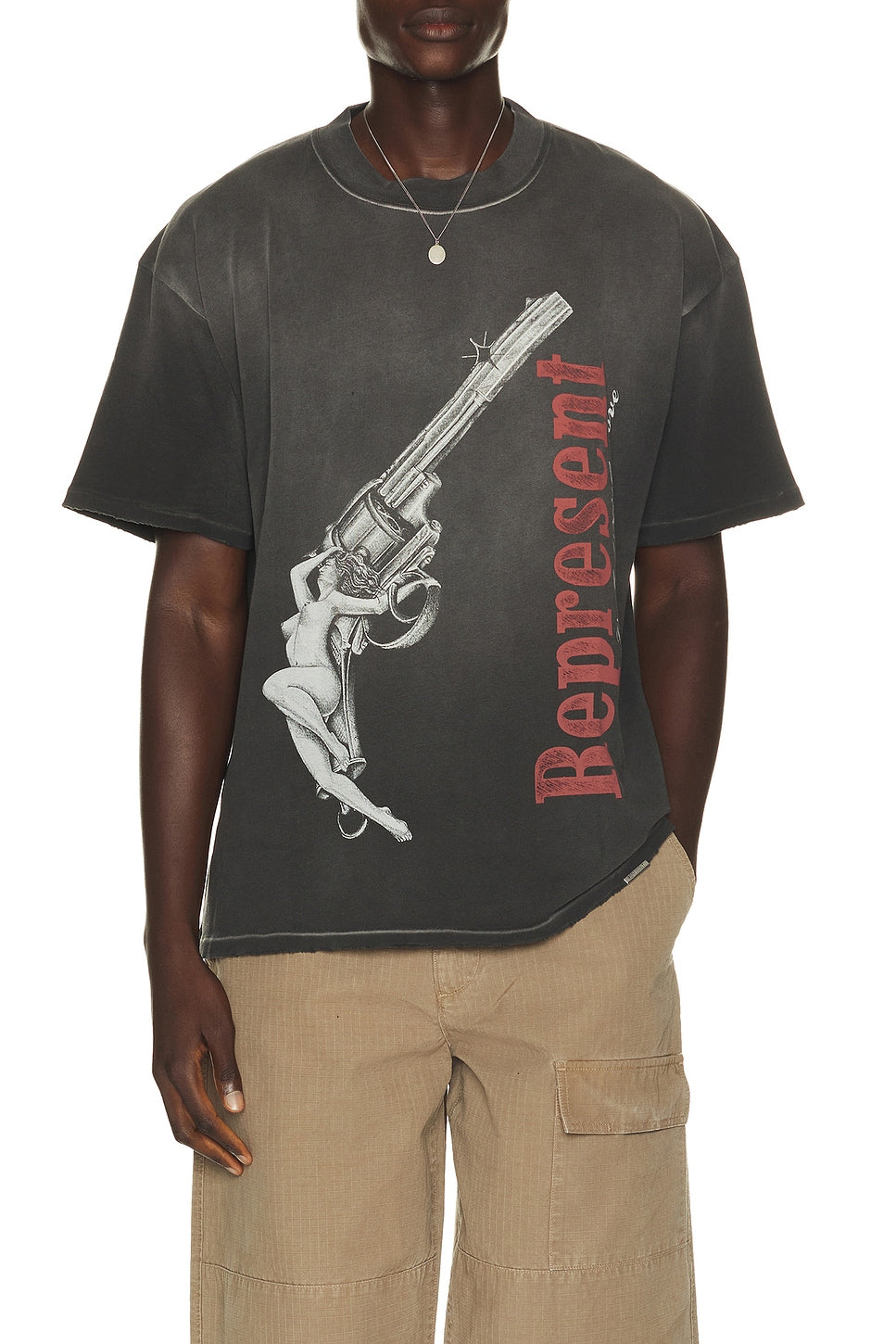 Represent Loaded With Love Tee Stained Black - Im Your Wardrobe