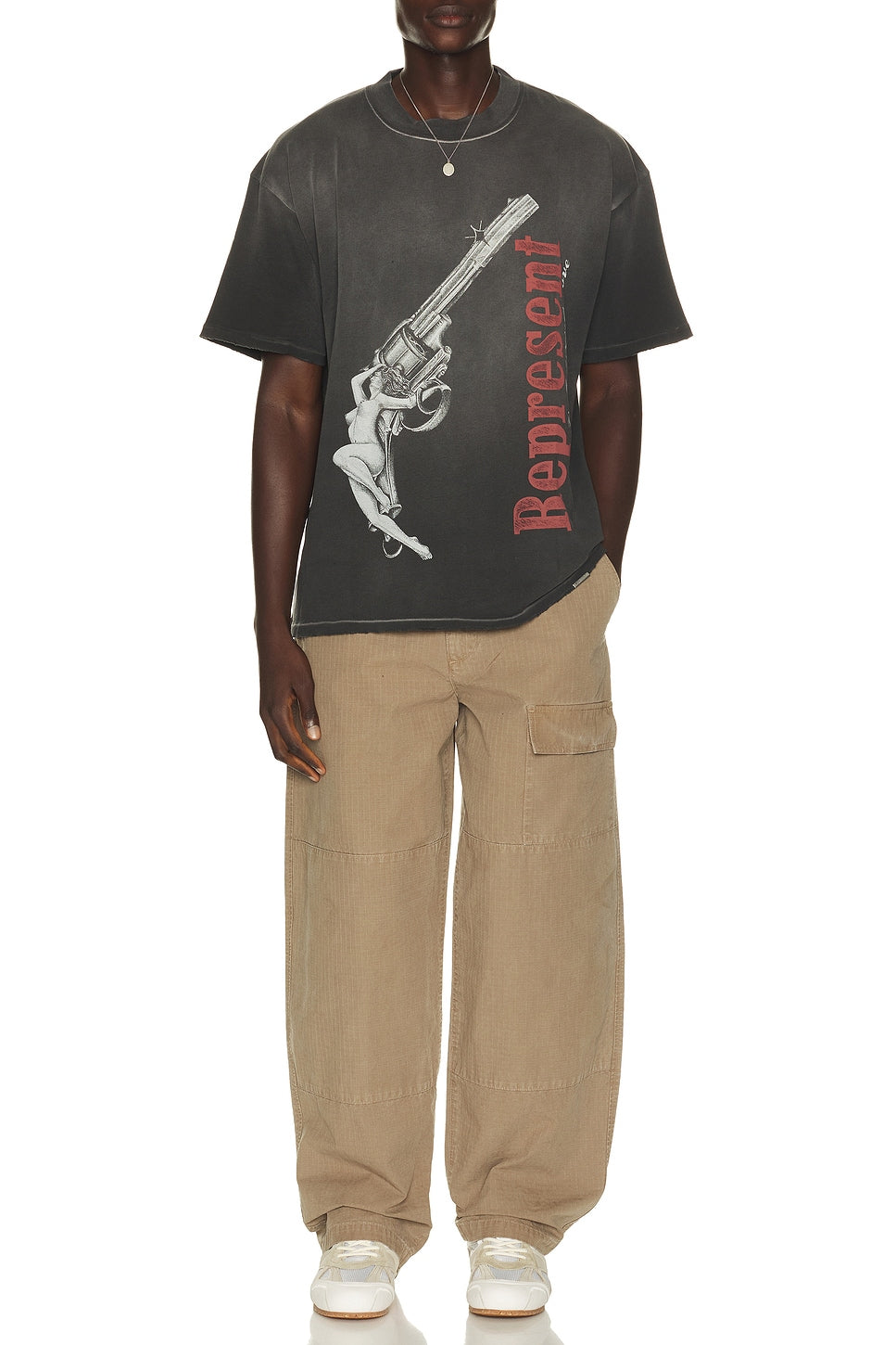 Represent Loaded With Love Tee Stained Black - Im Your Wardrobe