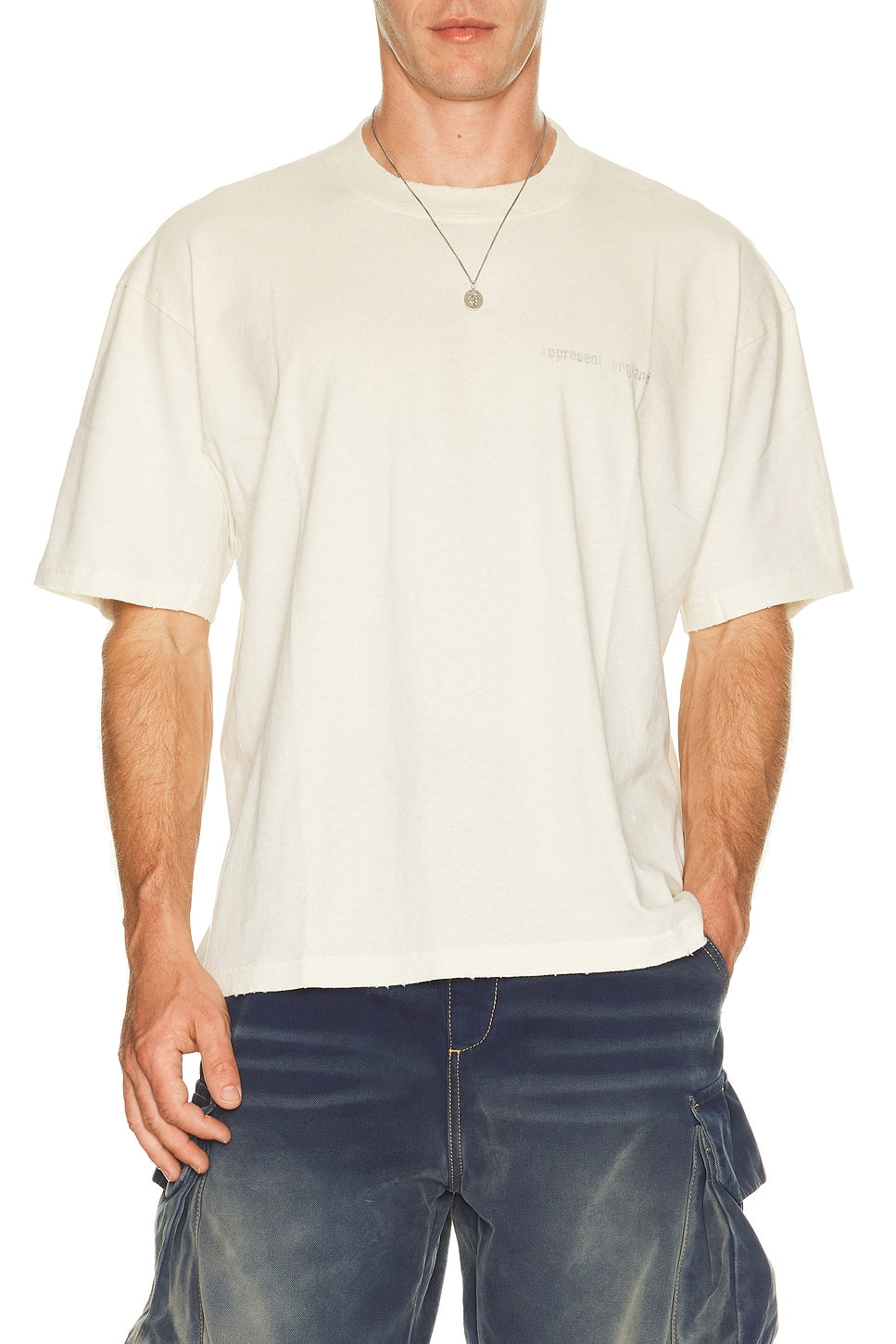 Represent Reverse Resent Tee Flat White - Im Your Wardrobe