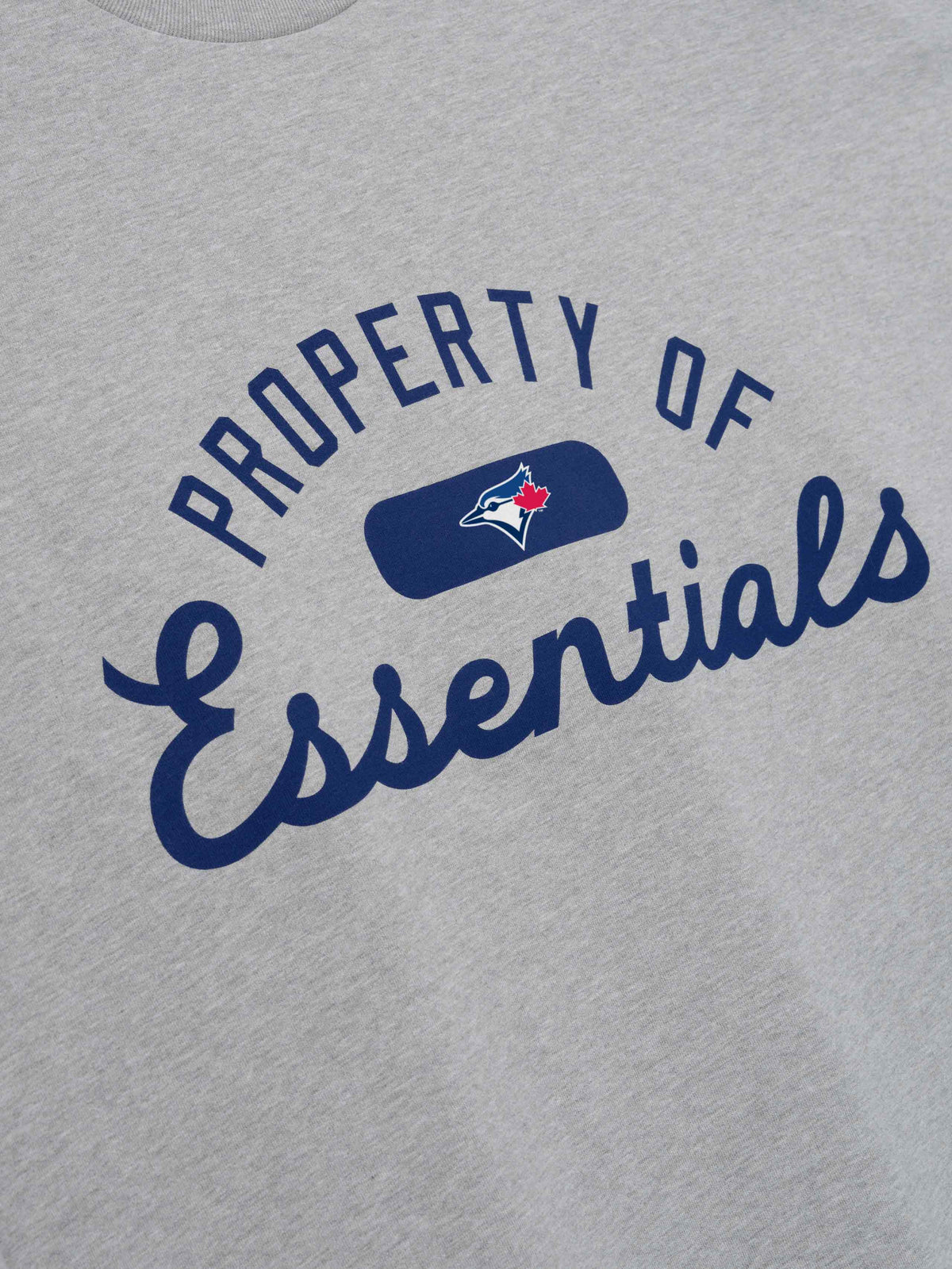 Fear of God Essentials Blue Jays Merch Tee Concrete Heather - Im Your Wardrobe