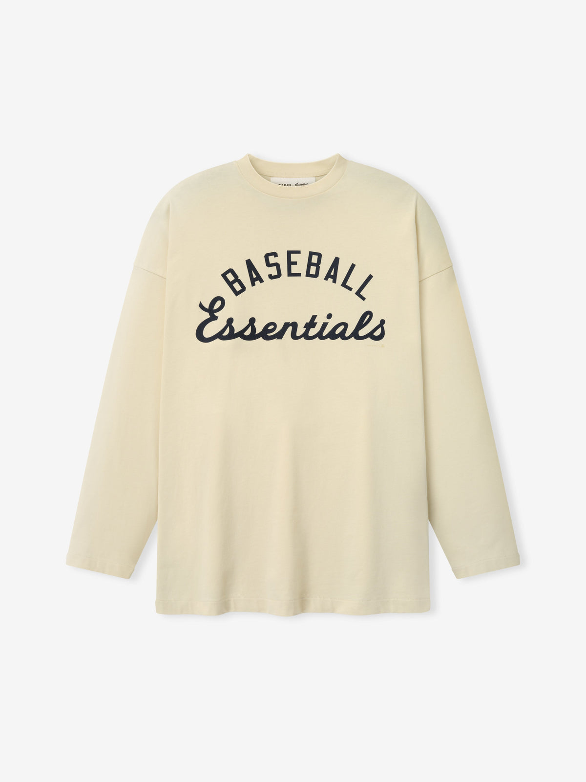 Fear of God Essentials MLB Boxy Long Sleeve Tee Oat - Im Your Wardrobe