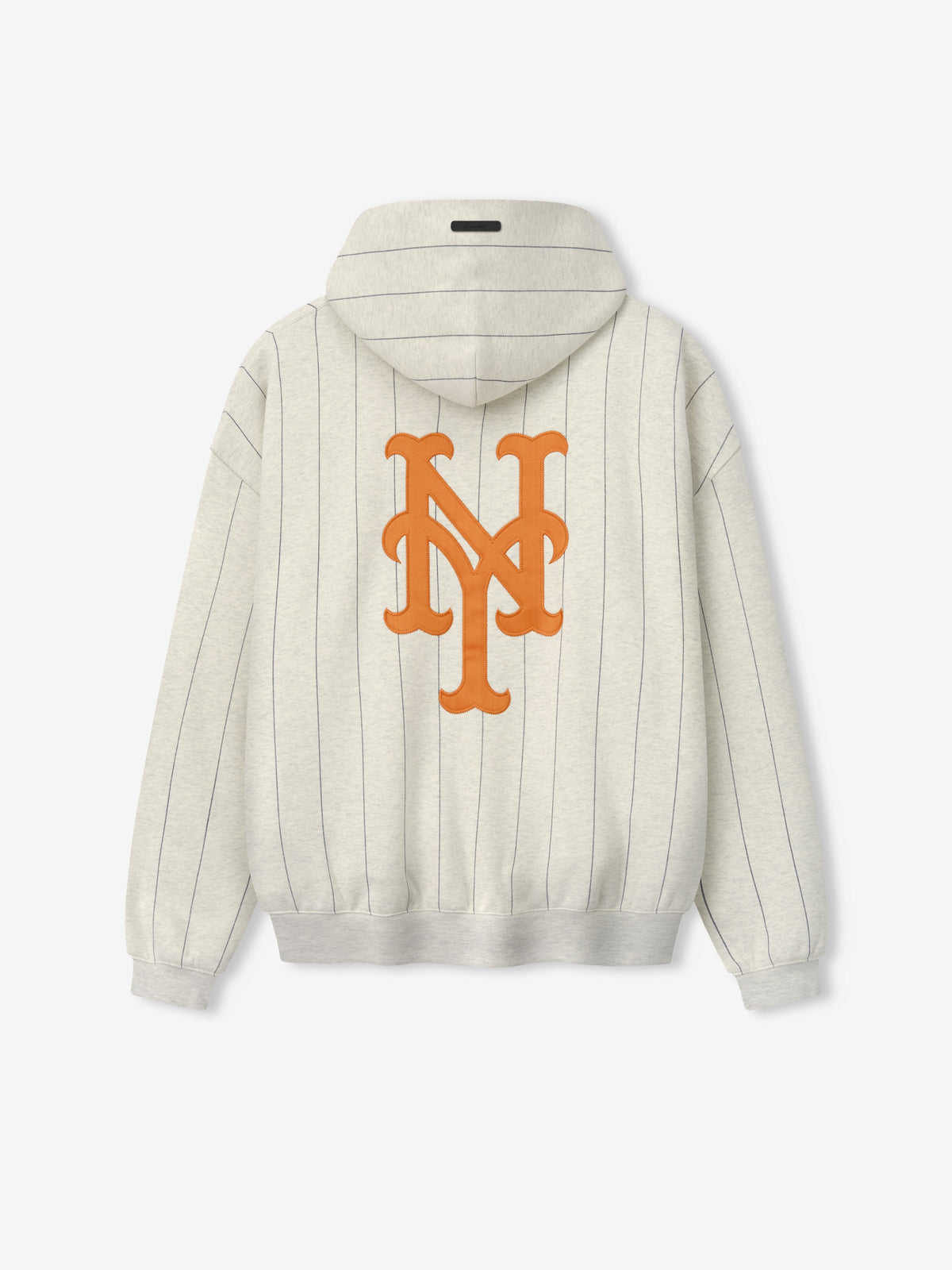 Fear of God Essentials Mets Sport Hoodie Oatmeal Heather W Dark Sapphire Pinstripes - Im Your Wardrobe