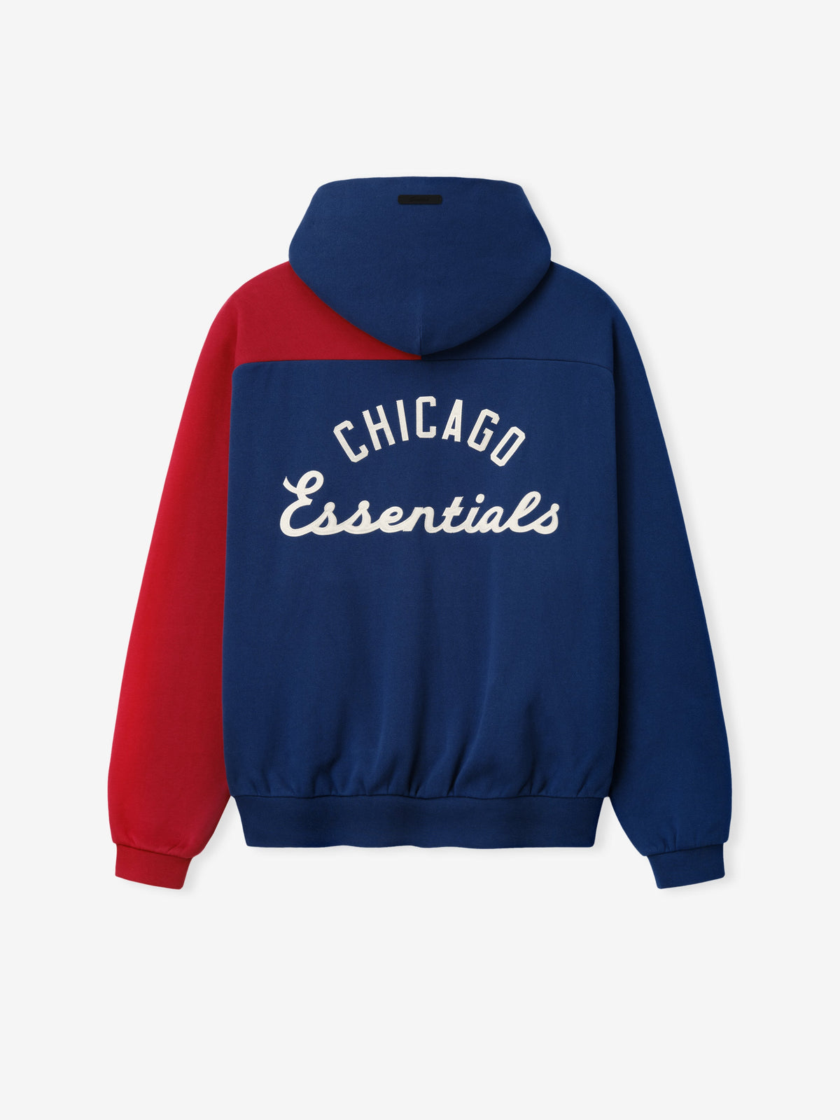 Fear of God Essentials Cubs Raglan Half Zip Sport Hoodie Estate Blue/ Stone Red - Im Your Wardrobe